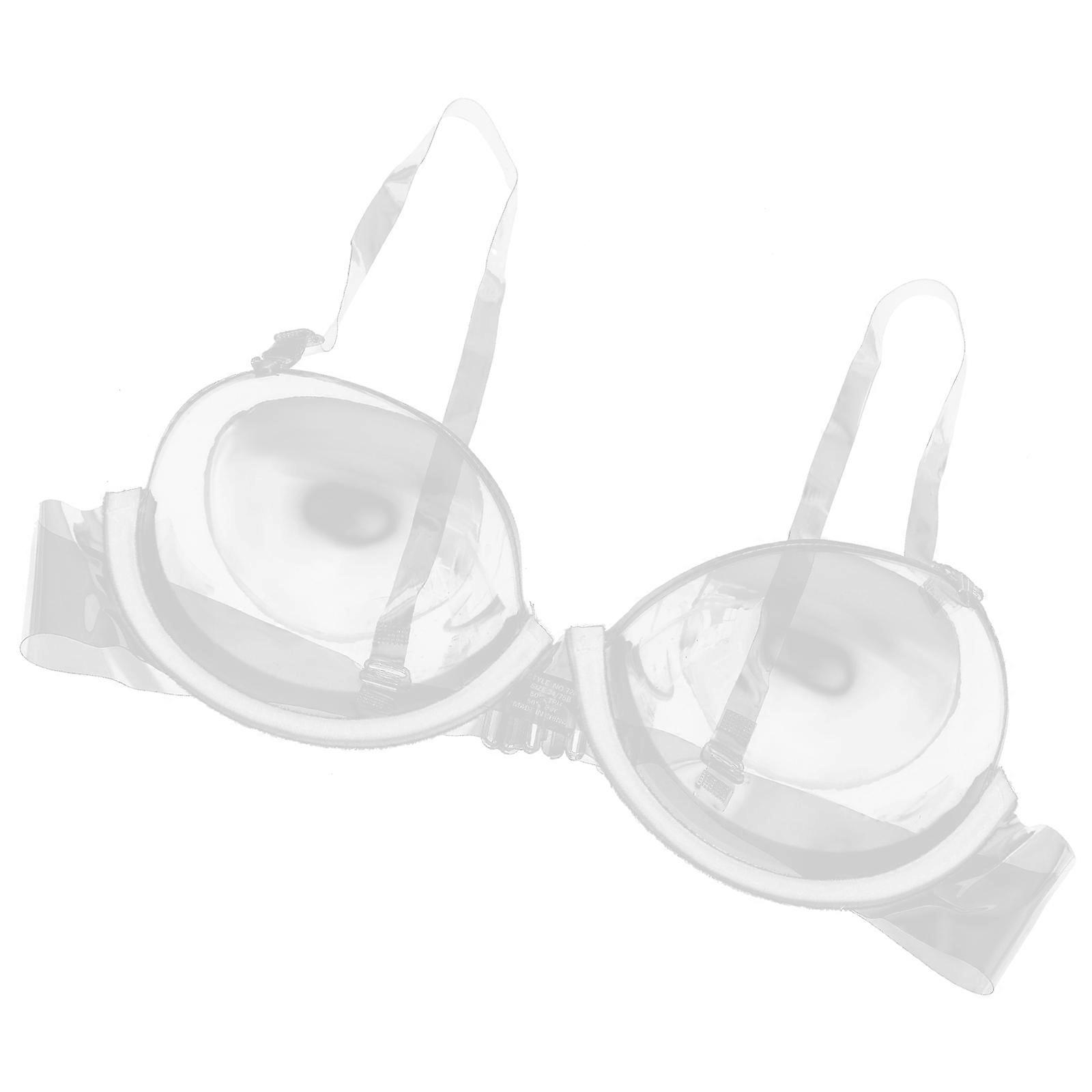 Clear Adjustable Strap Bra 3/4 Cup Invisible Design Suitable For Women Size 40 1Set