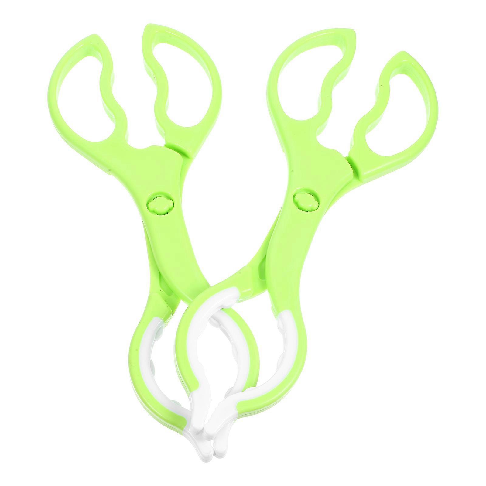 Portable Milk Bottle Clamp 2Pcs Safe For Feeding Light Green Easy To Clean Non-Slip Features