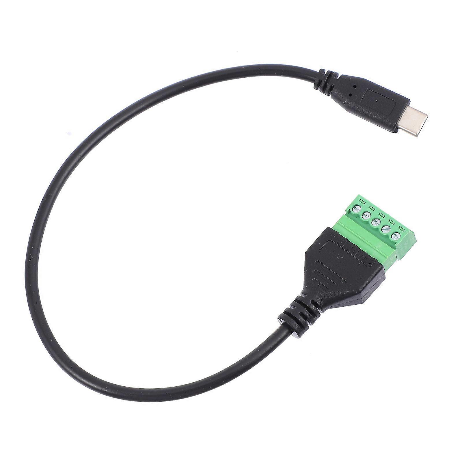 USB C Screw Terminal Adapter Extension Cable for Laptops   Type C Plug to Female Connector Cord for Data Transfer