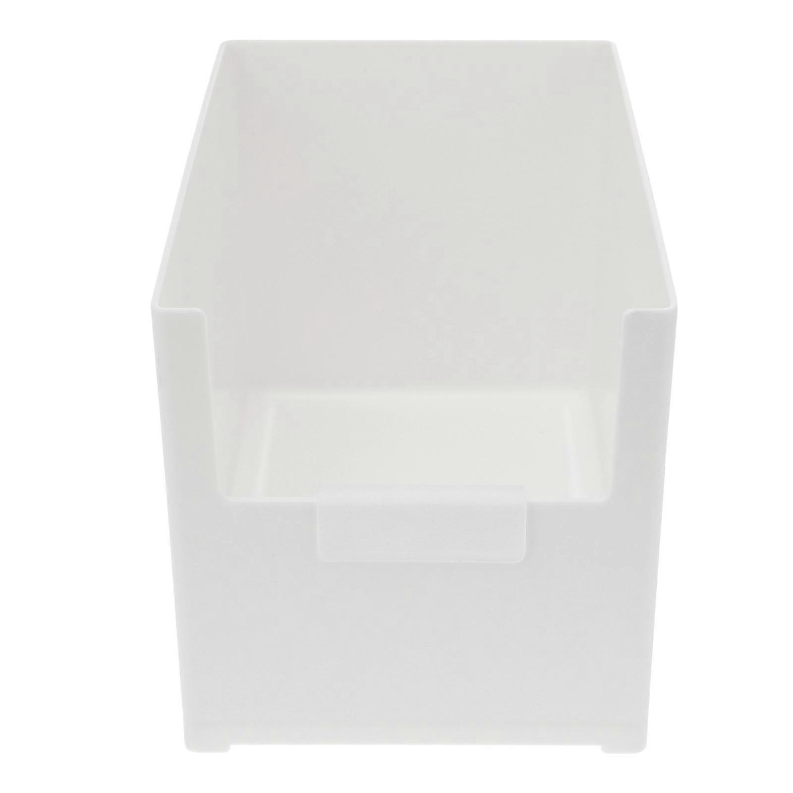 Sundries Drawer Organizer Multi-Purpose Storage Box For Homeowners And Families White Rectangular Stackable Design 1Set