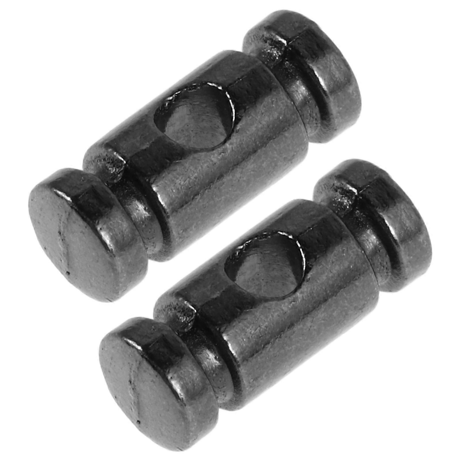 Black Metal Guitar Roller String Retainer with Screws for Electric Guitars Set of 2 for Stable