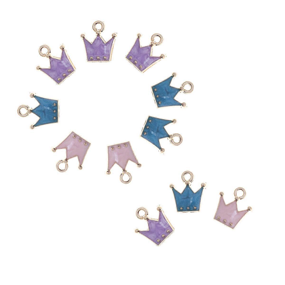 Crown Pendant for DIY Jewelry Making and Decoration Assorted Color Alloy 3 Different Kinds