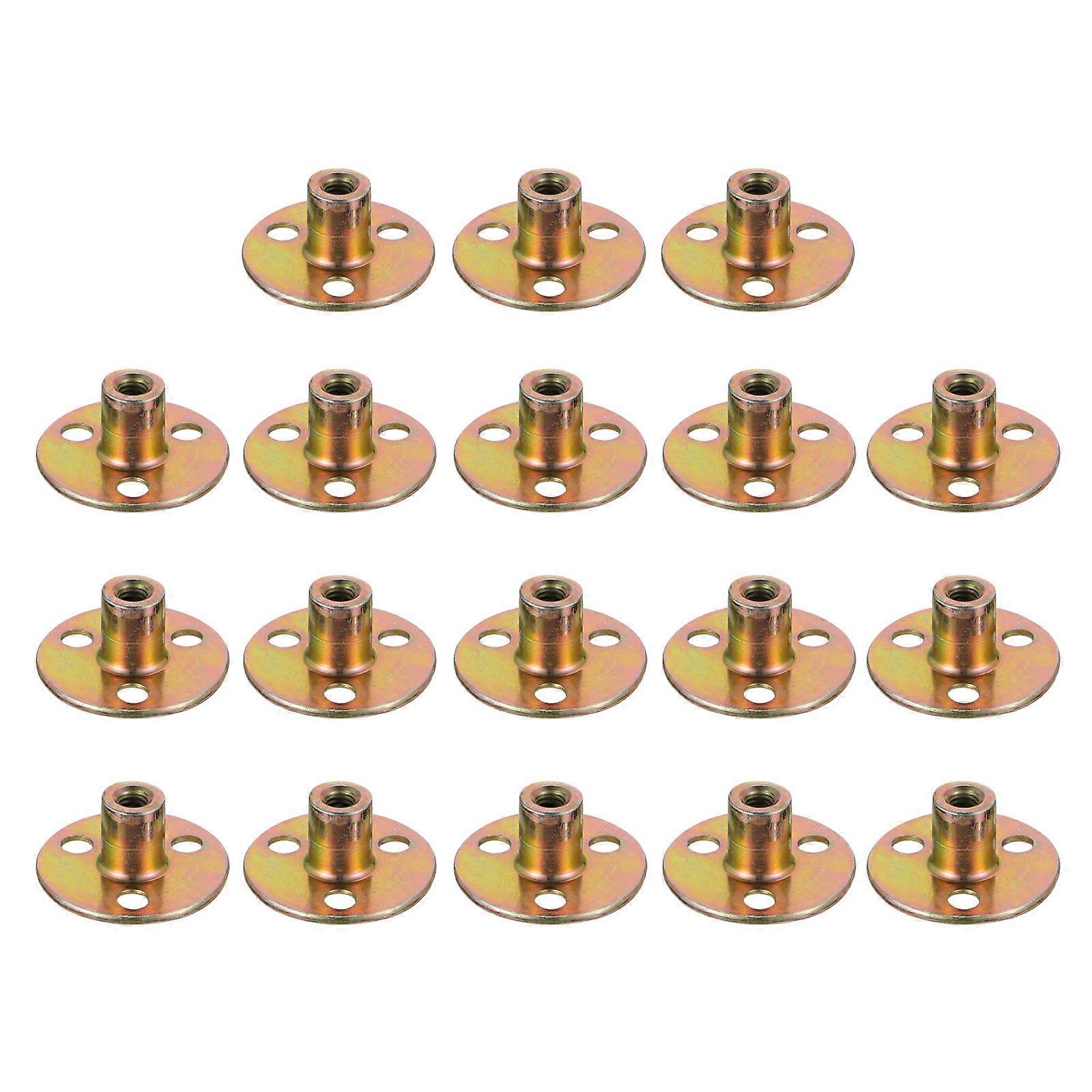 Furniture Fixing Screws Set Of 18Pcs Brown Round Base Nuts For Professionals Wall Support Easy Installation