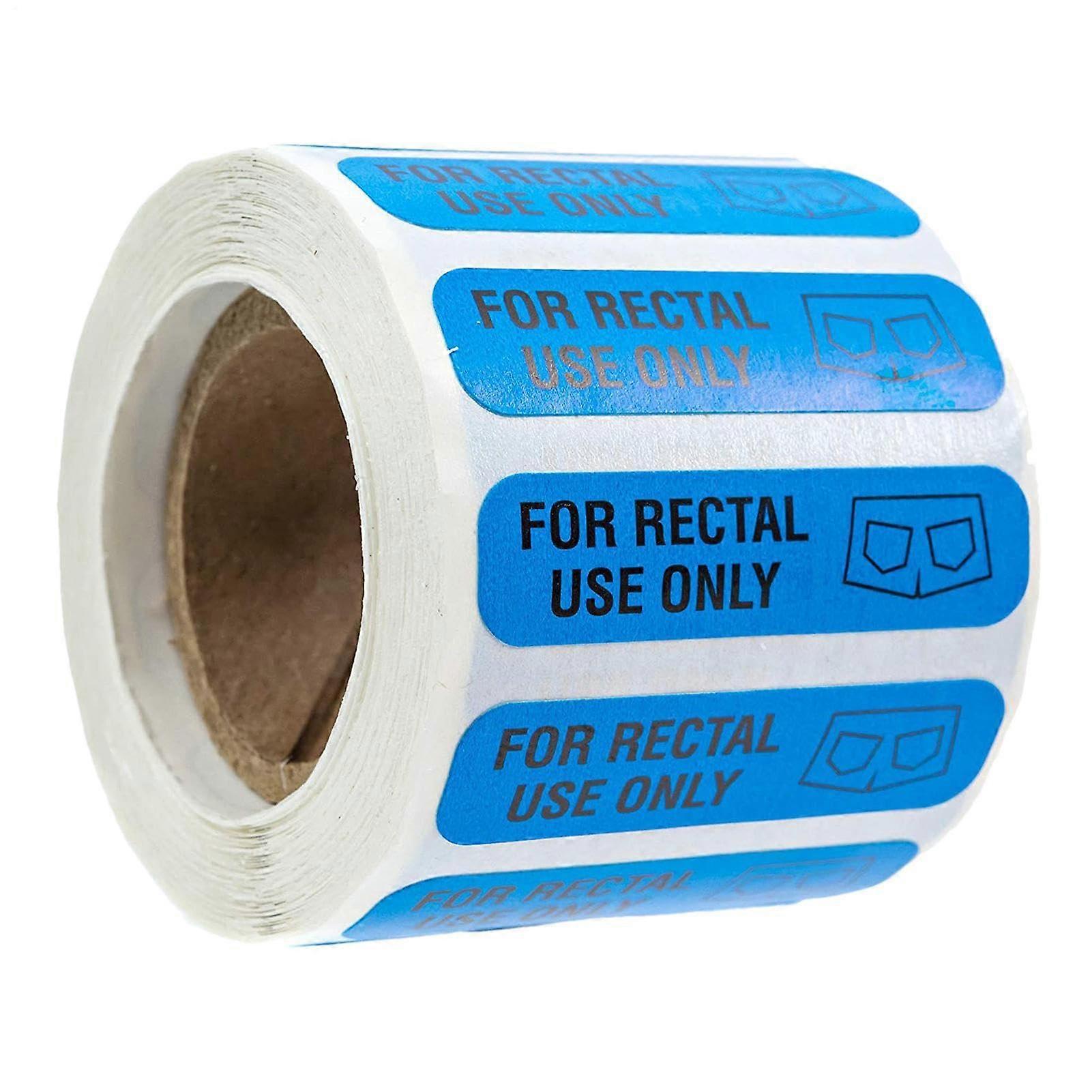 Stickers for rectal use only, 500 pieces, permanent, selfadhesive, fun pranks for adults, blue