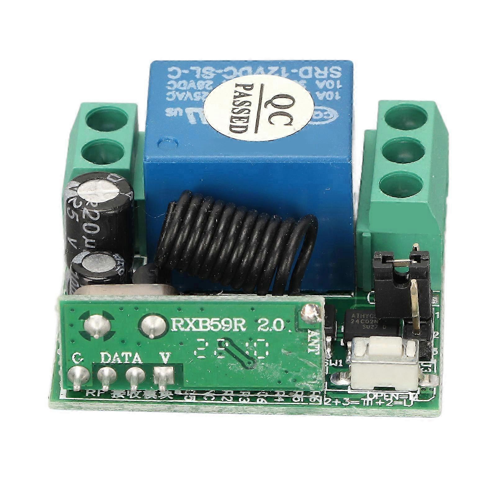 2025 Remote Control Relay Switch 12V Single Way Wireless Remote Control Switch for Access Control Lighting