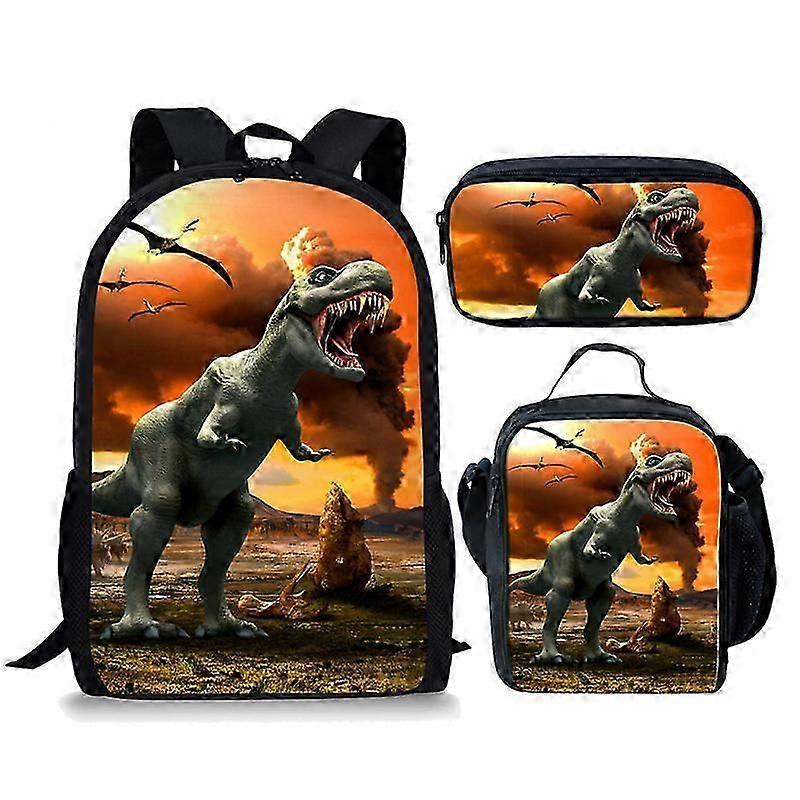 Interactive Jurassic Park Backpack Collection - Complete School Kit with Fun Dino Patterns