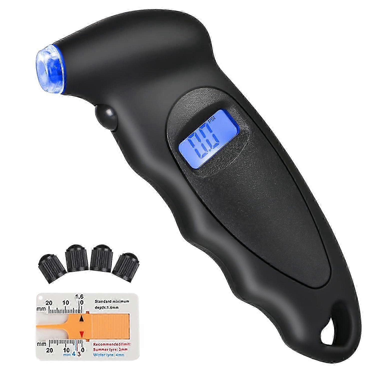 Digital Tire Pressure Gauge, Electronic Pressure Meter, with Backlit LCD Display for Car, Motorcycle, Bicycle