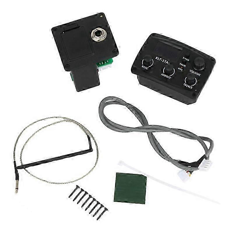 -17A Akustisk Gitar EQ Preamp med Digital Procedding Tuner