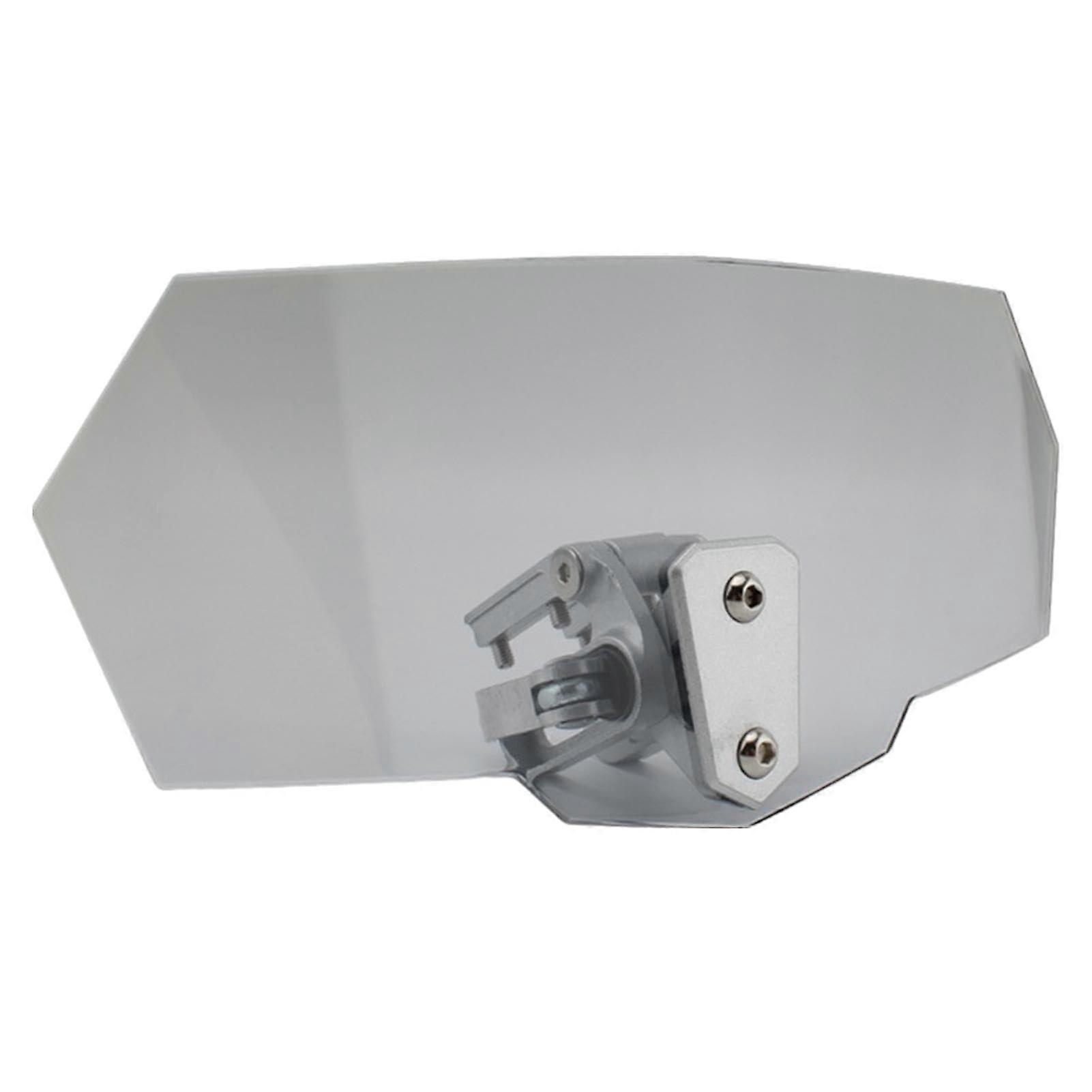 Motorcycle Windscreen With Adjustable Clip Wind Deflector, Windshield Extender Spoiler, Transparent Gray