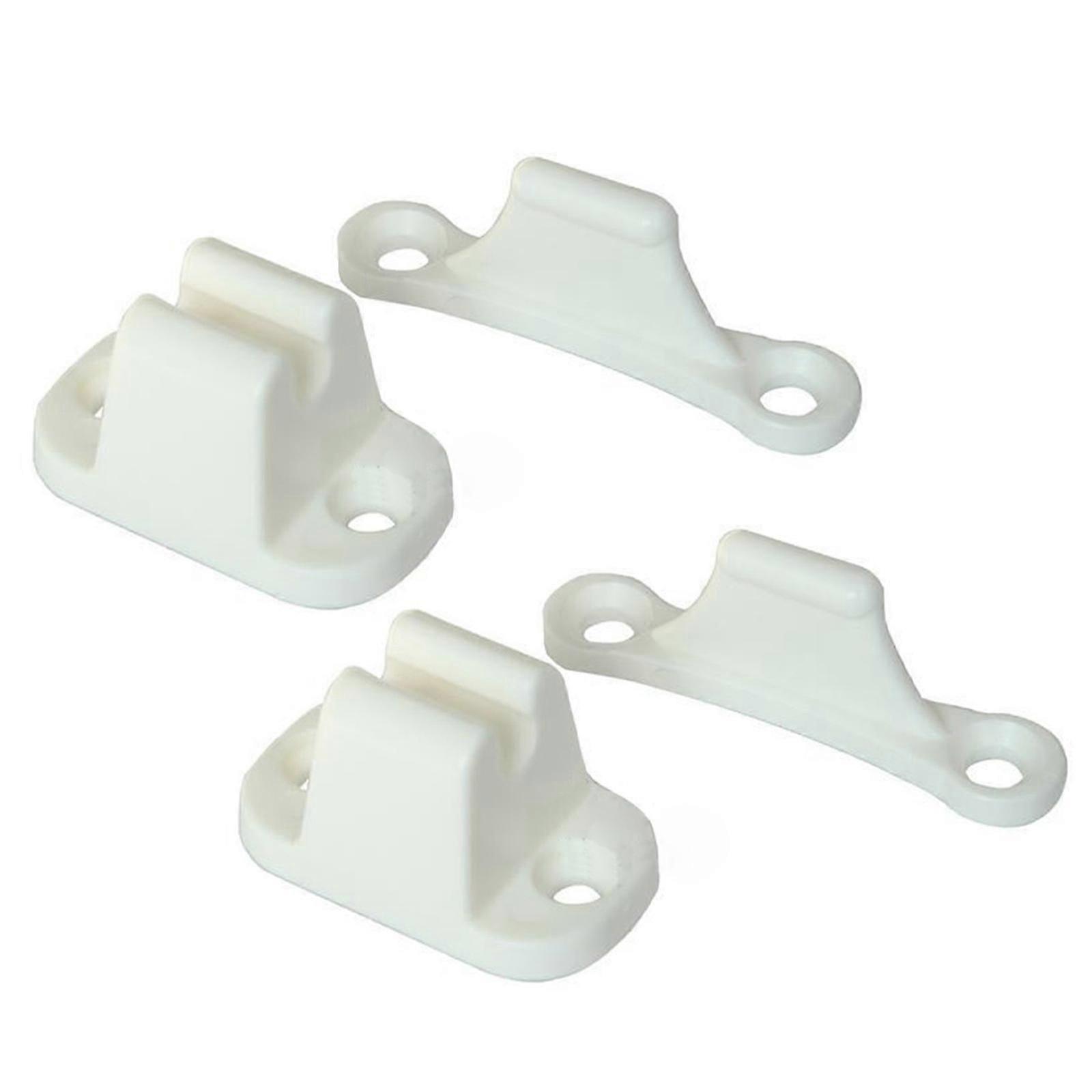 RV-specific nylon door stop - high-strength white door lock stop 2 pairs, shock-proof and non-slip, suitable for RV/boat
