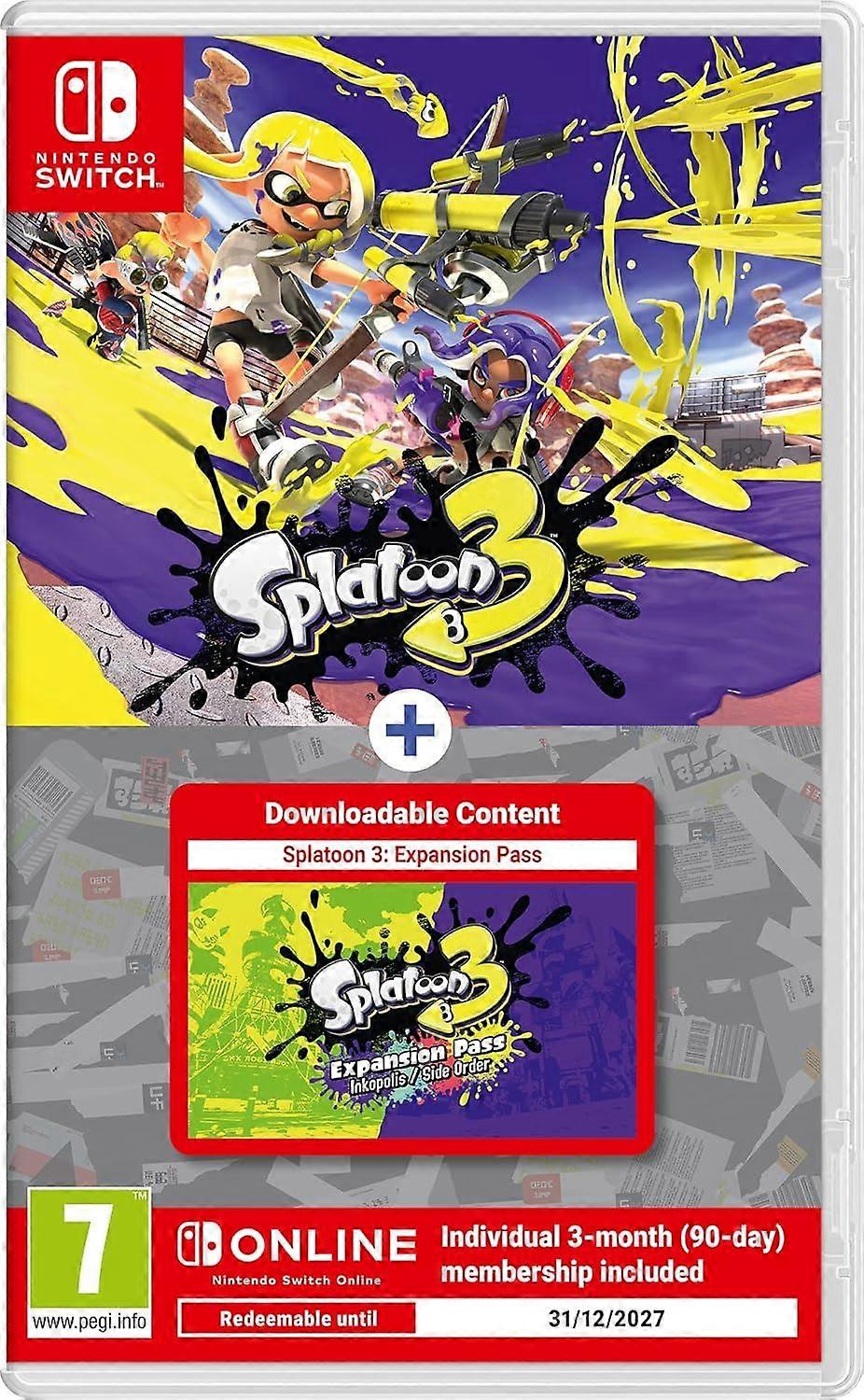 Splatoon 3 Switch Game  Expansion Pass  3 Months NSO