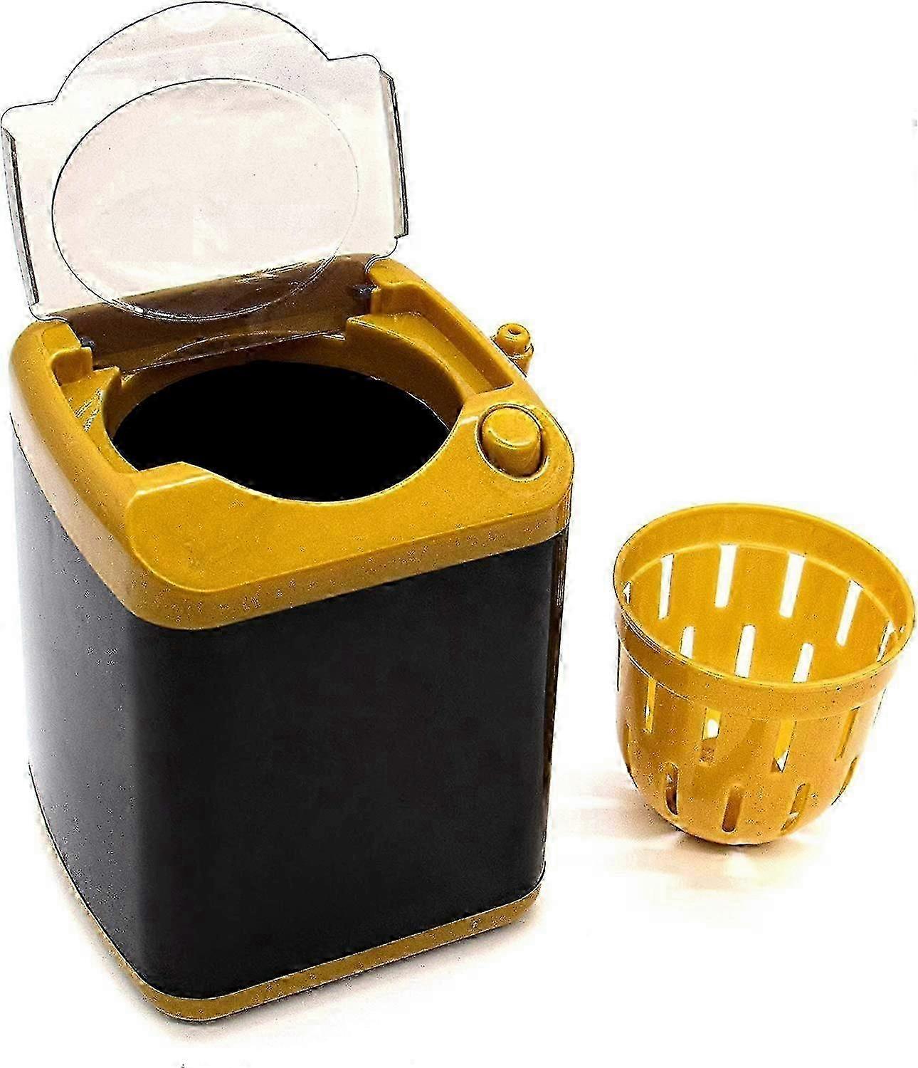 Makeup Brush Sponge Washing Machine Cleaner Device Plastic Automatic Cleaning (Black, Comes with Bucket)