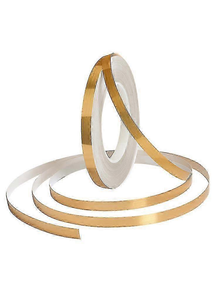 شريط لاصق مزخرف ذاتي اللصق من البلاط ، للأرضيات والجدران والسقوف والأبواب والنوافذ ، هوم ديكو (0.5 سم × 50 م) ، ذهبي) SZRH A-D