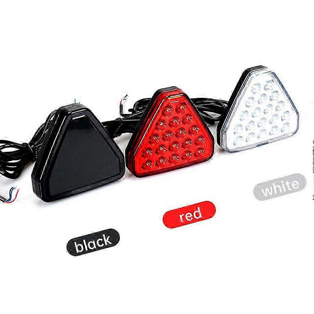 automobile Universal F1 Style Triangle Red LED 3rd Rear Bumper Tail Stop Strobe Light Triangular Center Brake