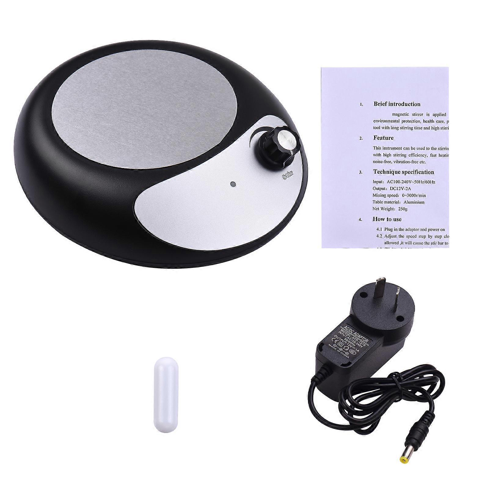 Magnetic Stirrer Mini Magnetic Mixer Speed Adjusting with Stir Bar No Heating 2000ml Stirring Capacity for Laboratory Kitchen Homebrew