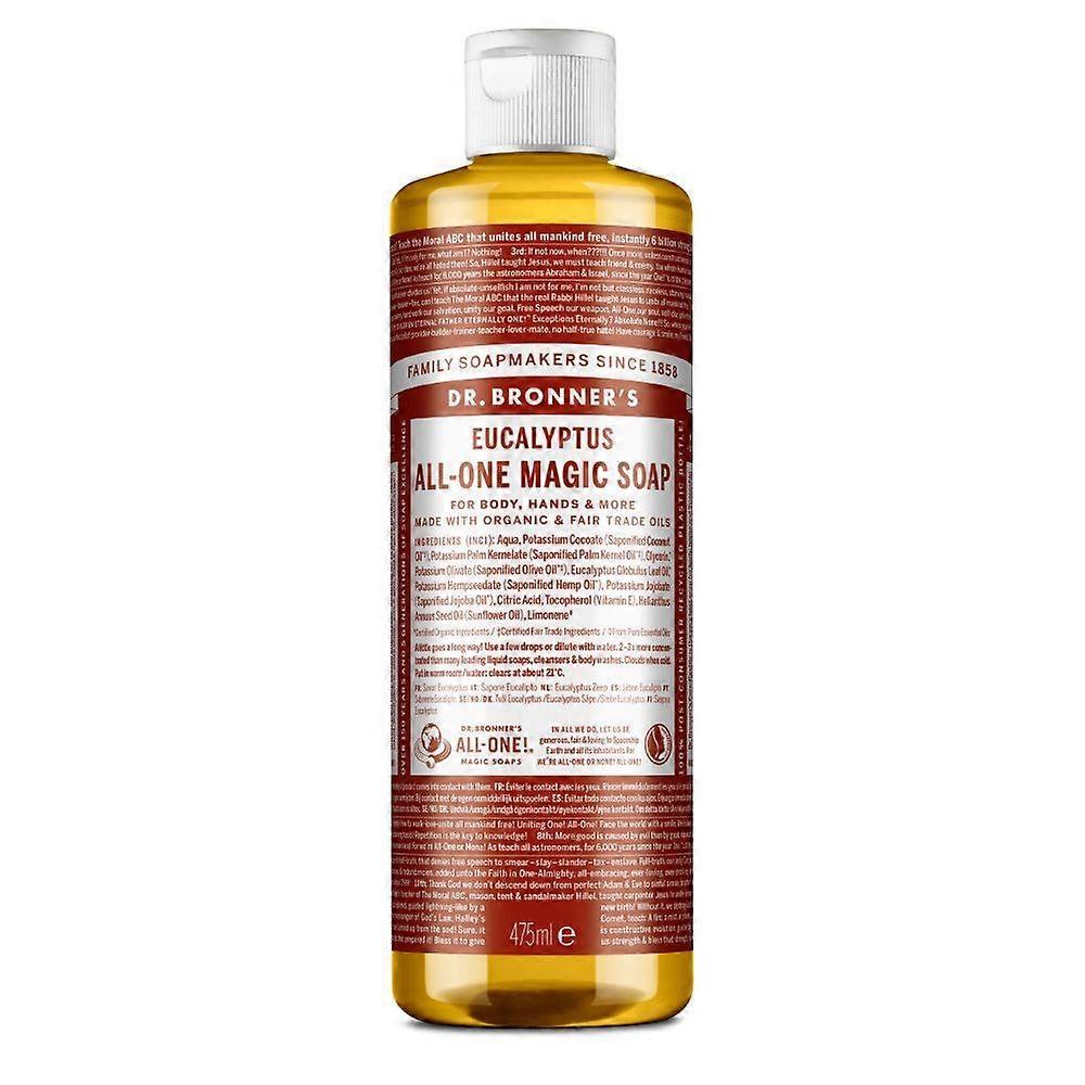 Dr Bronner Eucalyptus All-One Magic Soap 475ml Organic - 4 Pack