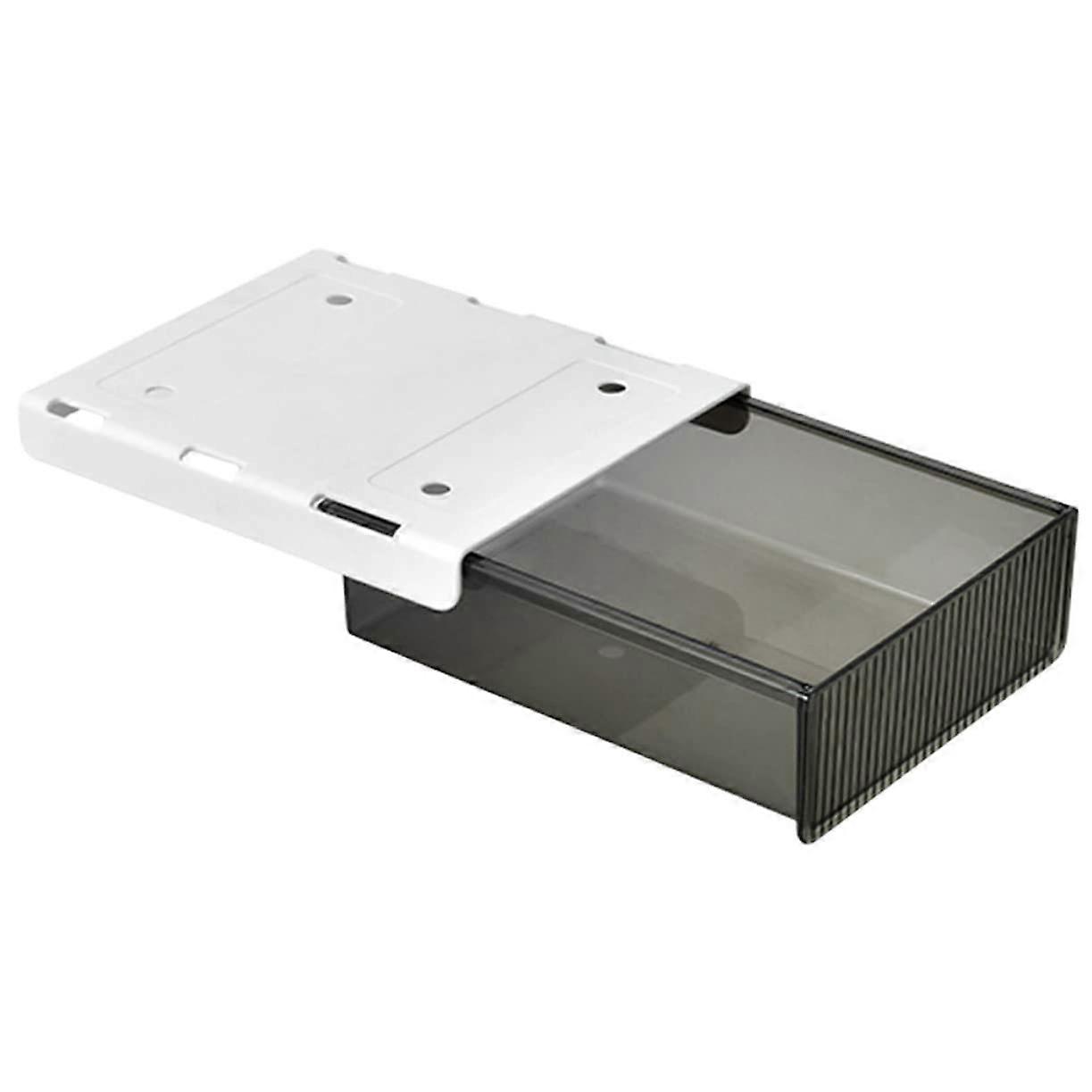 Under Desk Storage Organizer Large Capacity Transparent Black Drawer Tray for Office Home School Clutter Management