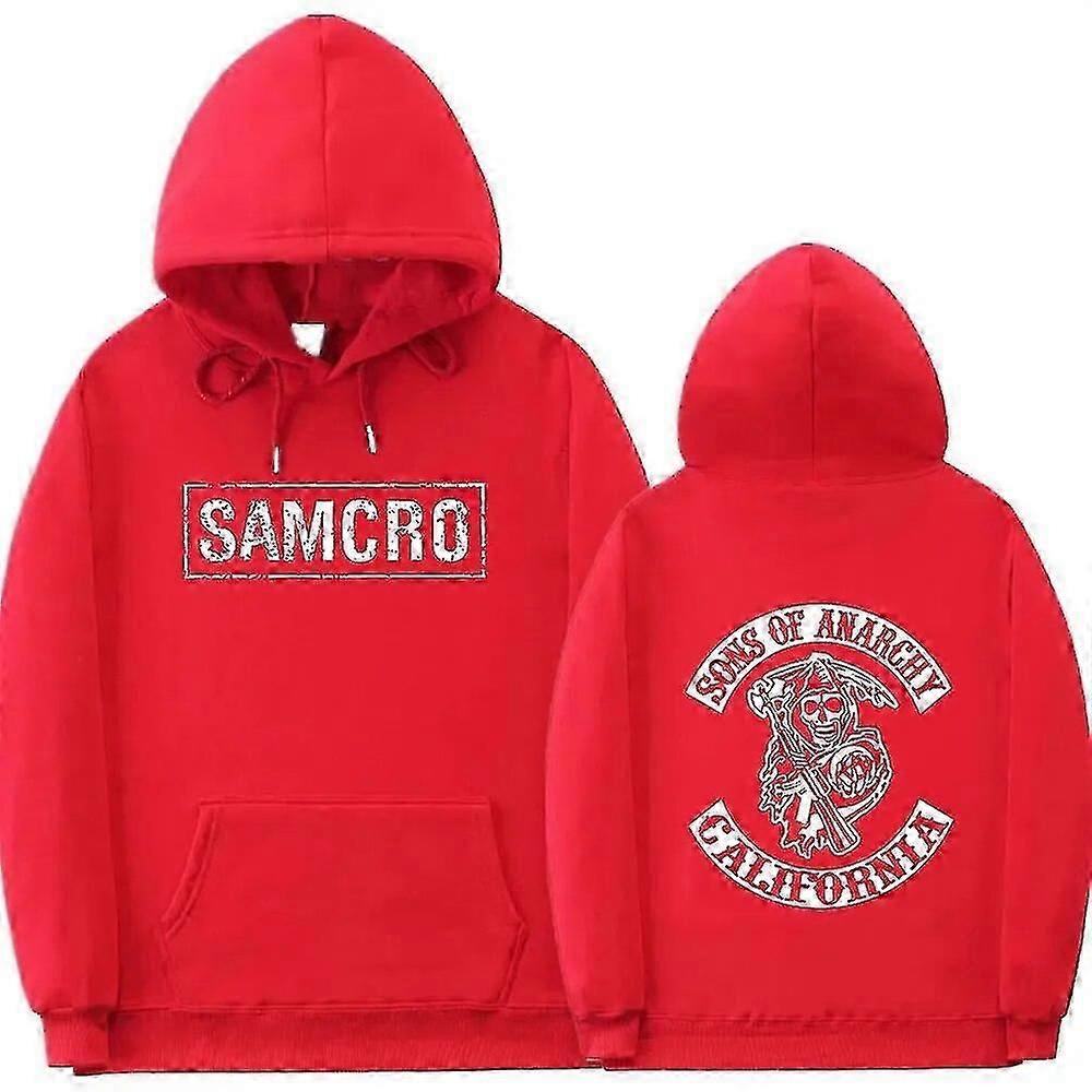 SAMCRO Marken-Fleece-Baumwoll-Hoodie mit doppelseitigem Design für Unisex-Kleidung