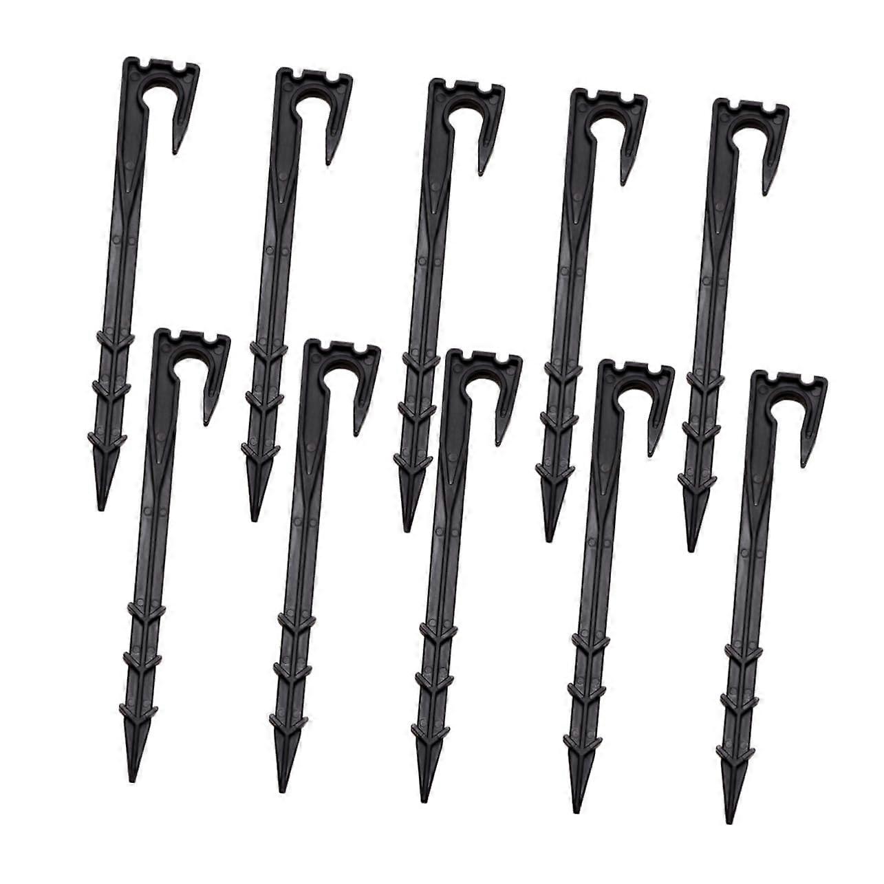 Durable Ground Stakes for Drip Irrigation Black Garden Support Nails Ref: 7578