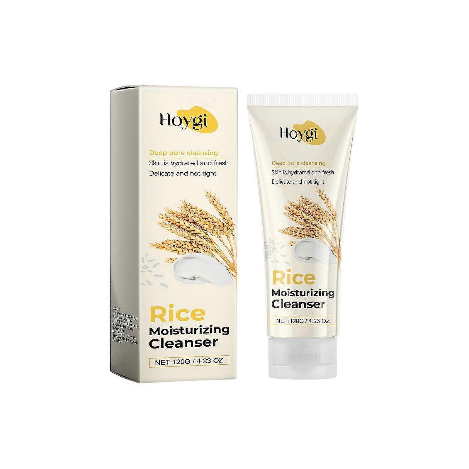 Hoygi Rice Essence Moisturizing Cleanser Deep Cleansing, Locks in Moisture, Gentle and Long-lasting Moisturizing Cleansing and Skin Care
