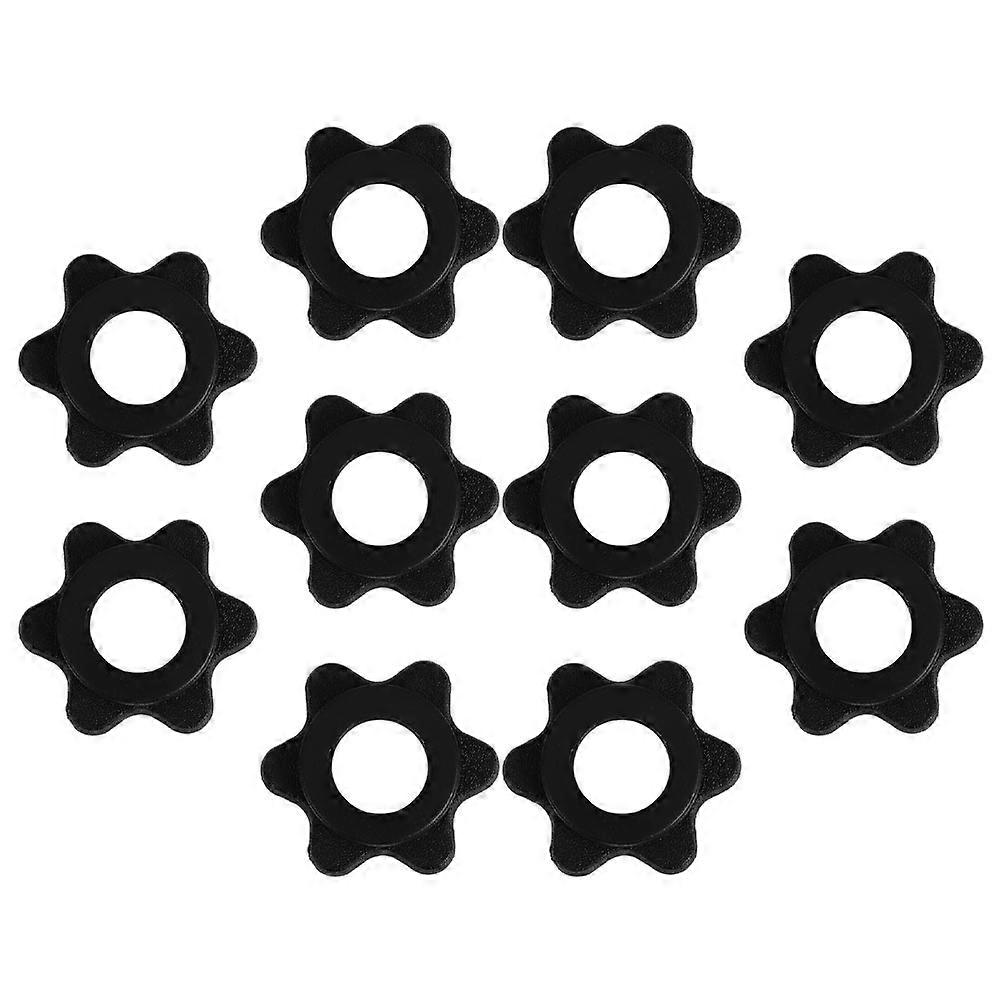 Black Barbell Collars with Hex Nut Design for Secure Grip and Easy Use for Kids Playing 25mm
