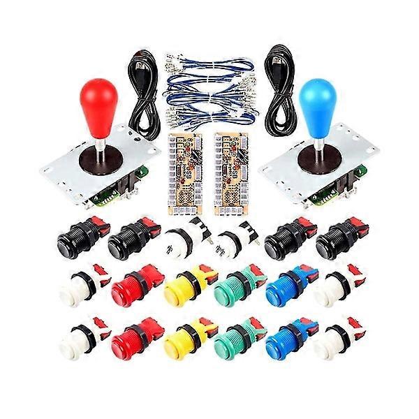 Arcade Joystick DIY Kit with Zero Delay USB Controller for PC, Oval Ball J - Gaming Accessory