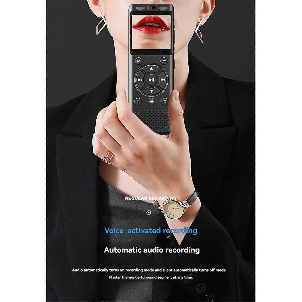 Digital Voice Recorder LINE-in One Click HD Recording Noise Reduction Recording Support OTG WAV MP3 Player 8GB