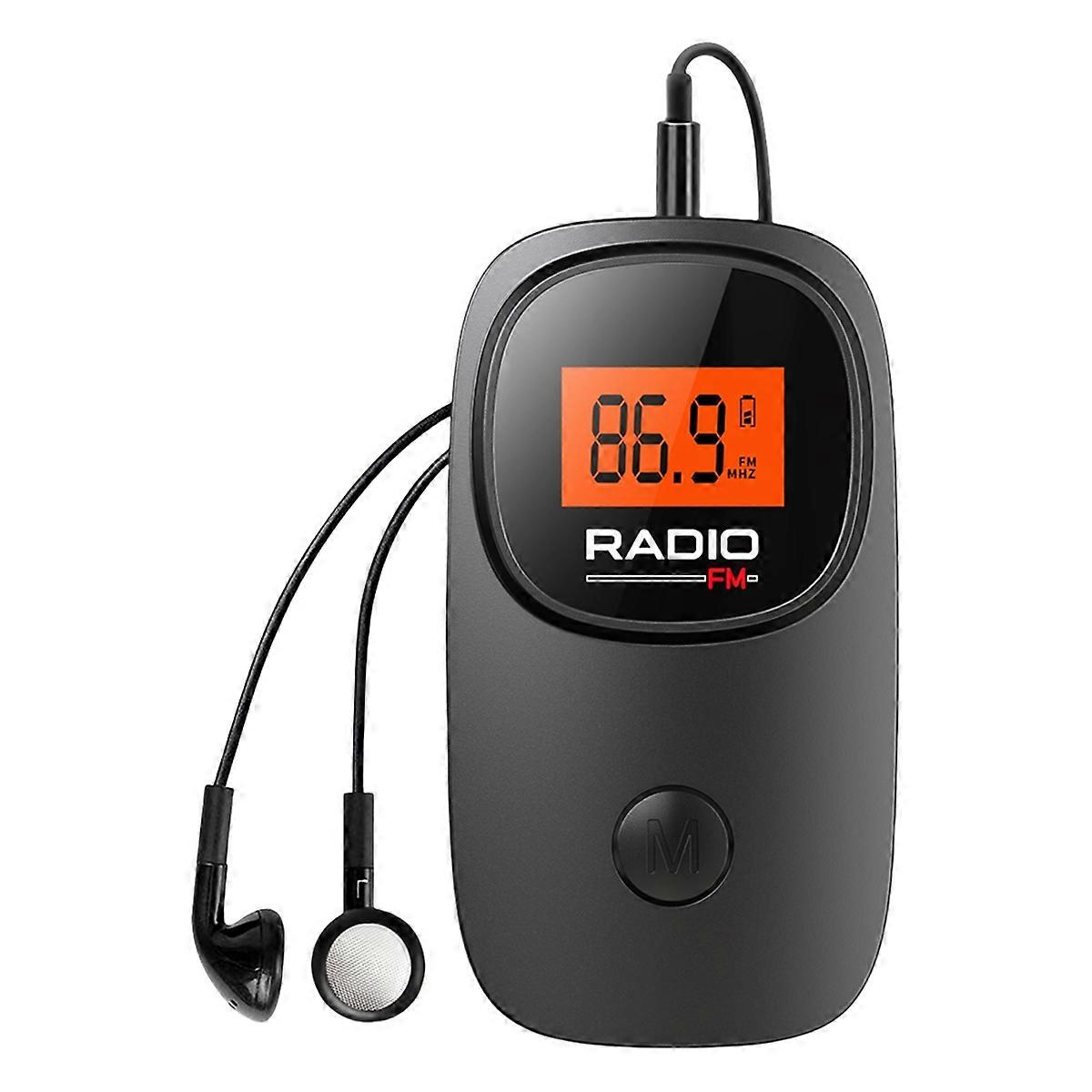 Portable FM Radio Digital Tuning Pocket Radio with Earphone Battery Operated Radio for Home Outdoor Walking Jogging