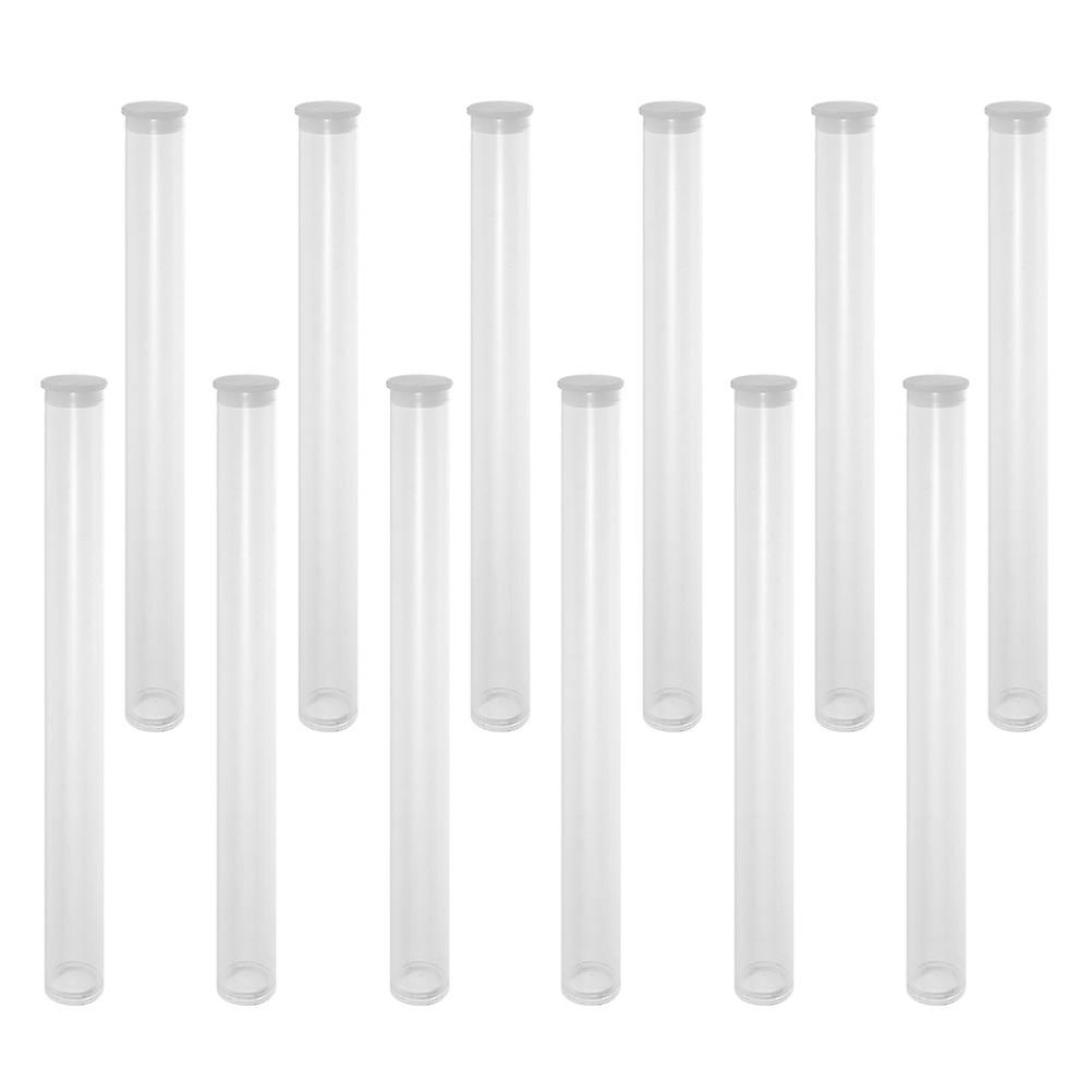 Transparent Plastic Boxes Clear Acrylic Storage Tubes Home Use 12Pcs