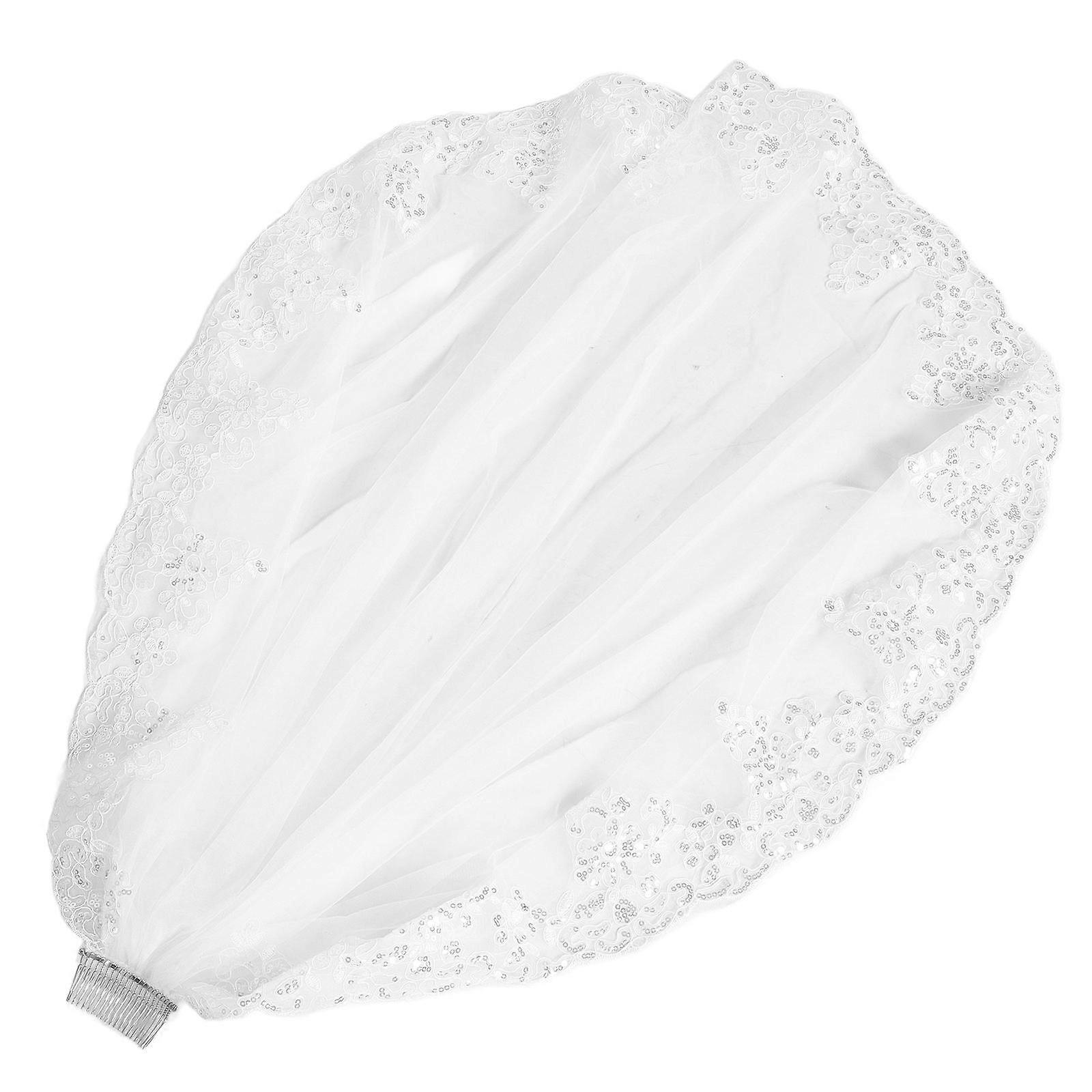 Elegant White Bride Wedding Veil for Decoration with Delicate Design and Versatile Styling Options