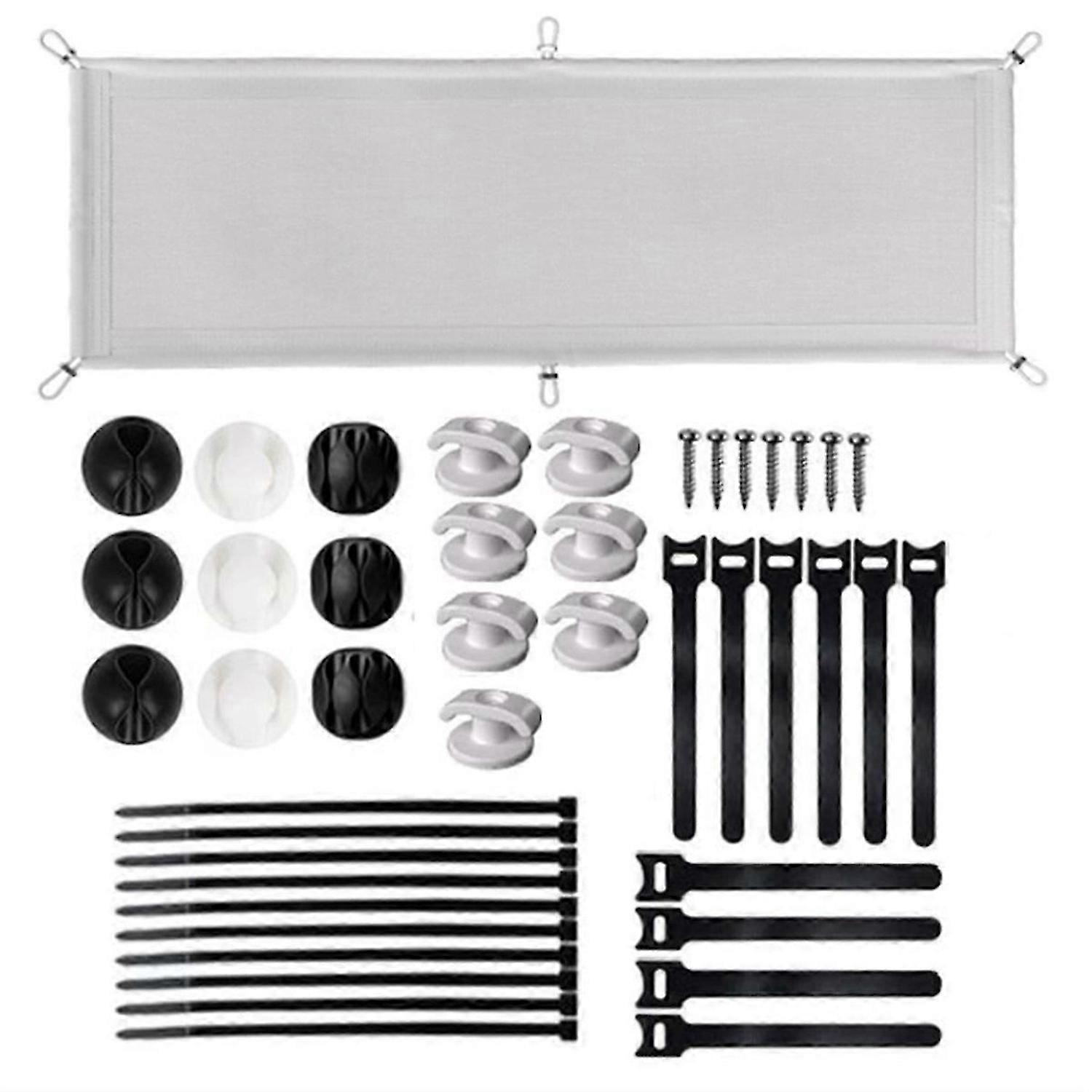 Under Desk Cable Management Net for Stand Desk, Mesh Cable Manager