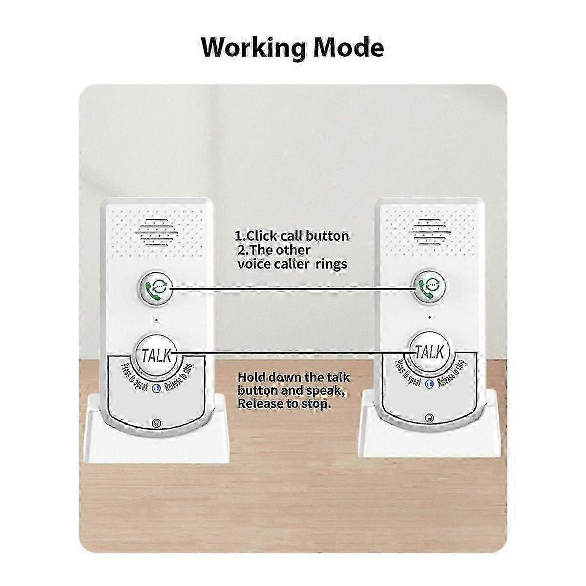 Intercoms langaton sopii kotiääneen kaksisuuntainen soittaja koti erittäin pitkän matkan langaton äänipuhelin vanhus soittaja