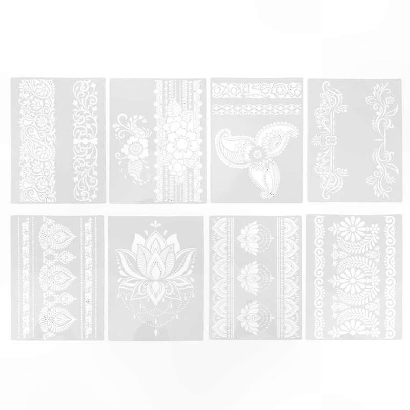 8-Piece Stencil Set for Drawing and Design