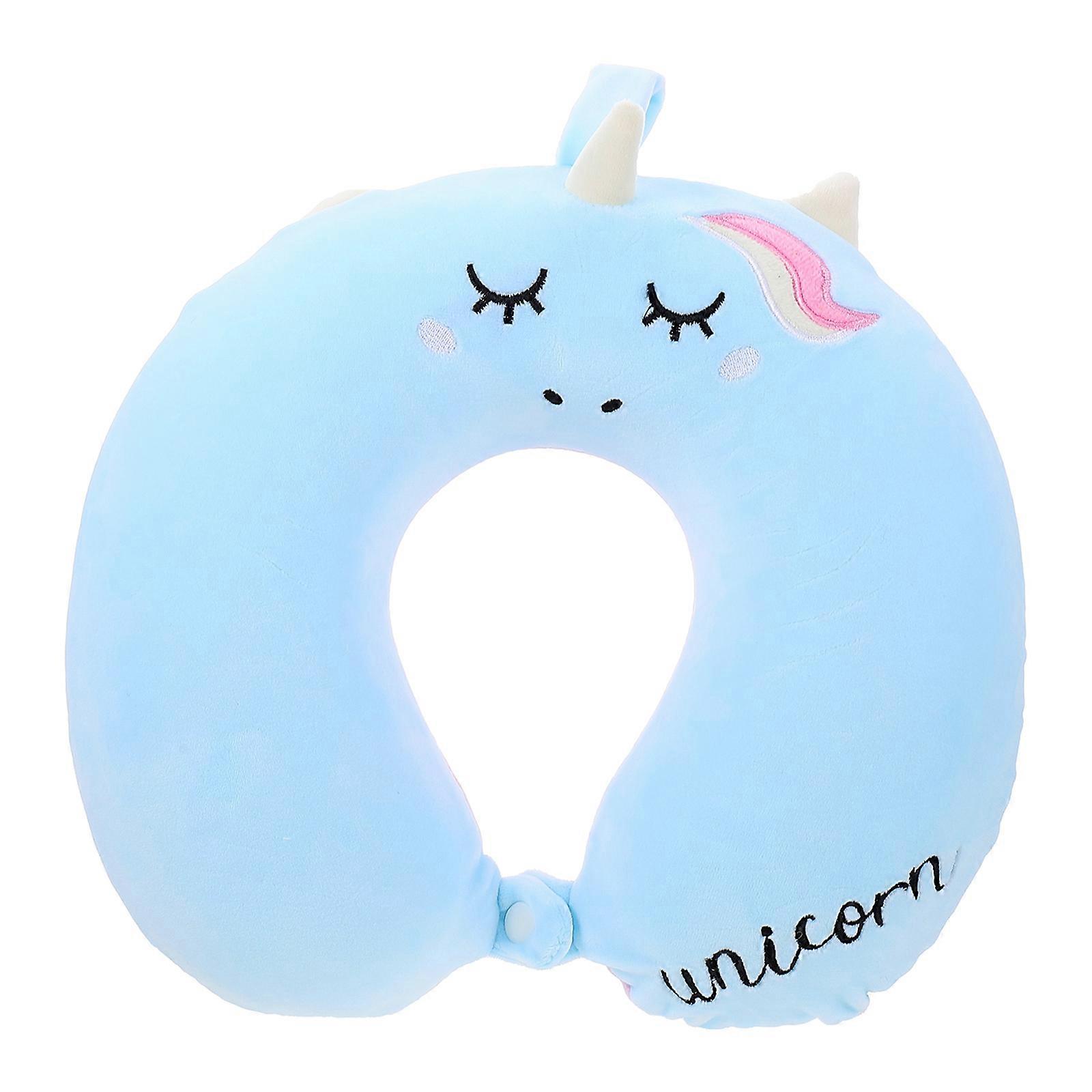 Car Neck Pillows Neck Support Pillow for Nursing 3Pcs Sky-Blue Travel Set