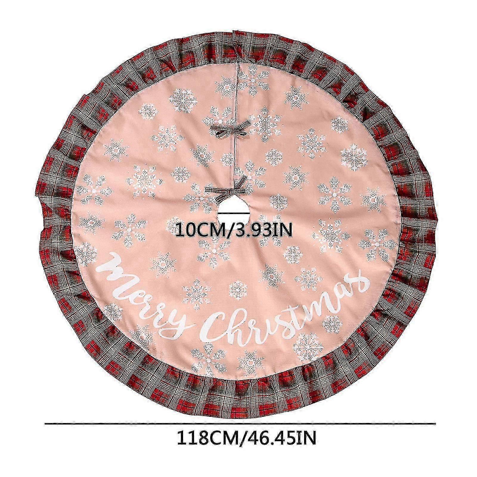 Christmas Decoration Linen Snowflake Alphabet Tree Skirt Snowflake Alphabet