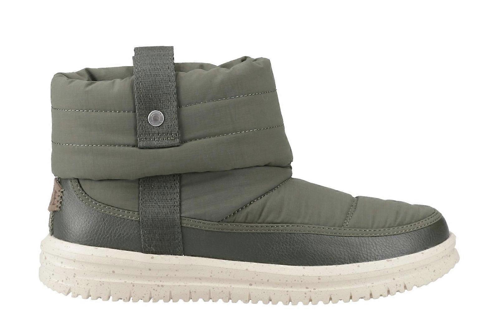 Hey Dude Camden Quilt Boots Dark Olive
