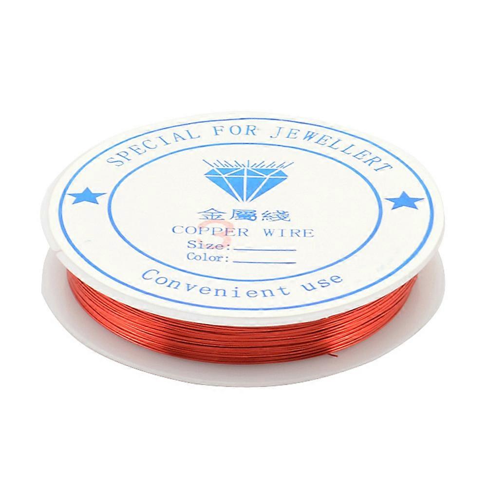 Thin Copper Wire 5 Rolls Random Color 0.5mm Jewelry Making Flexible For Beading