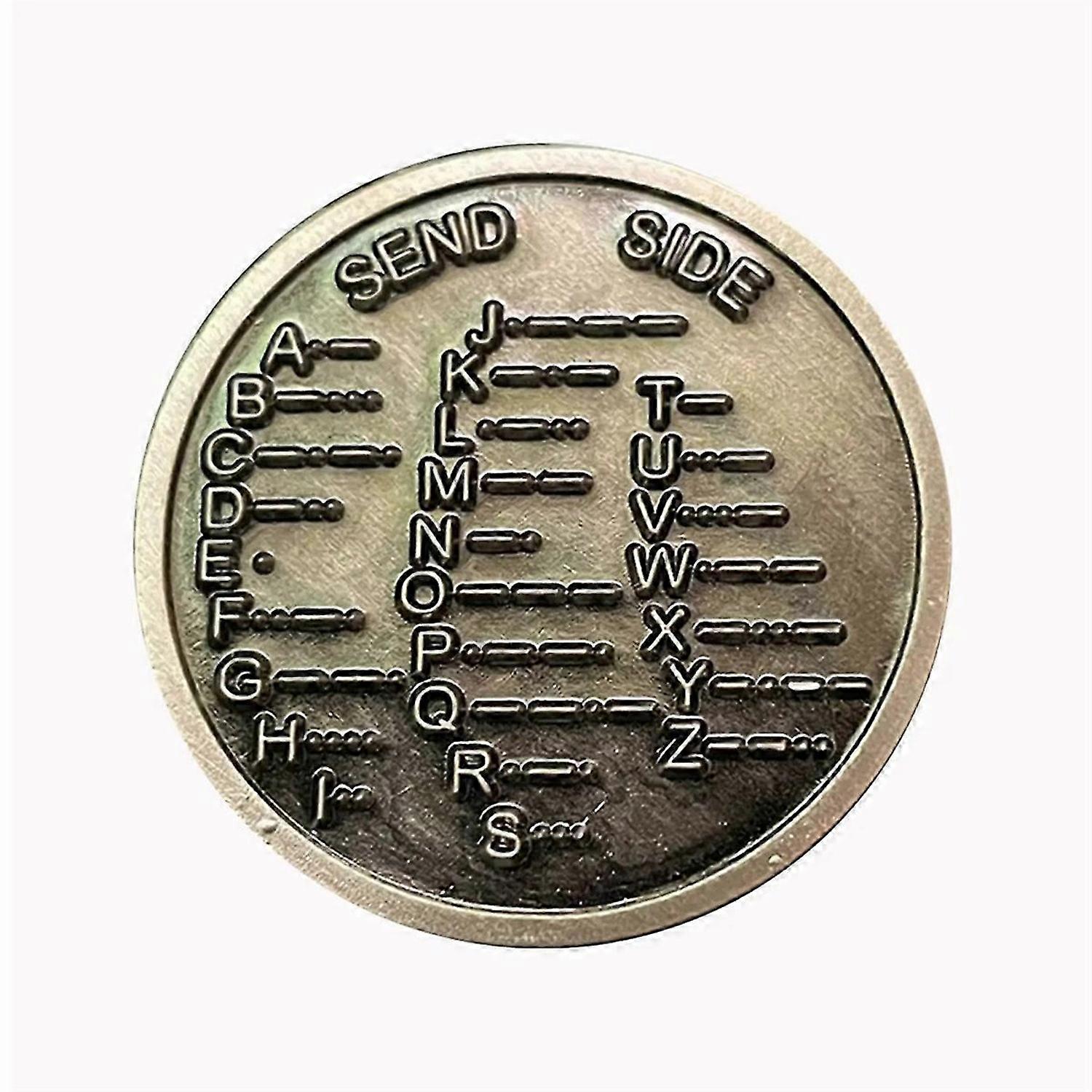 2Pcs CW Training Coin CW Morse Code Commemorative Coins