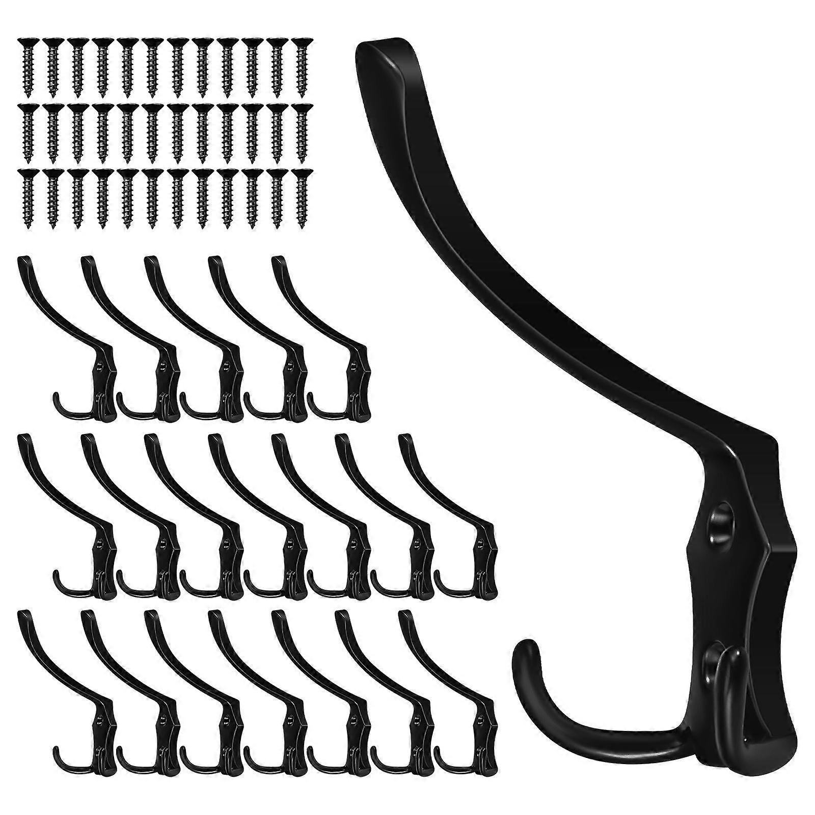 Metal Coat Hooks for Hanging 20Pcs Coat Hanger Hooks Wall Mount for Home