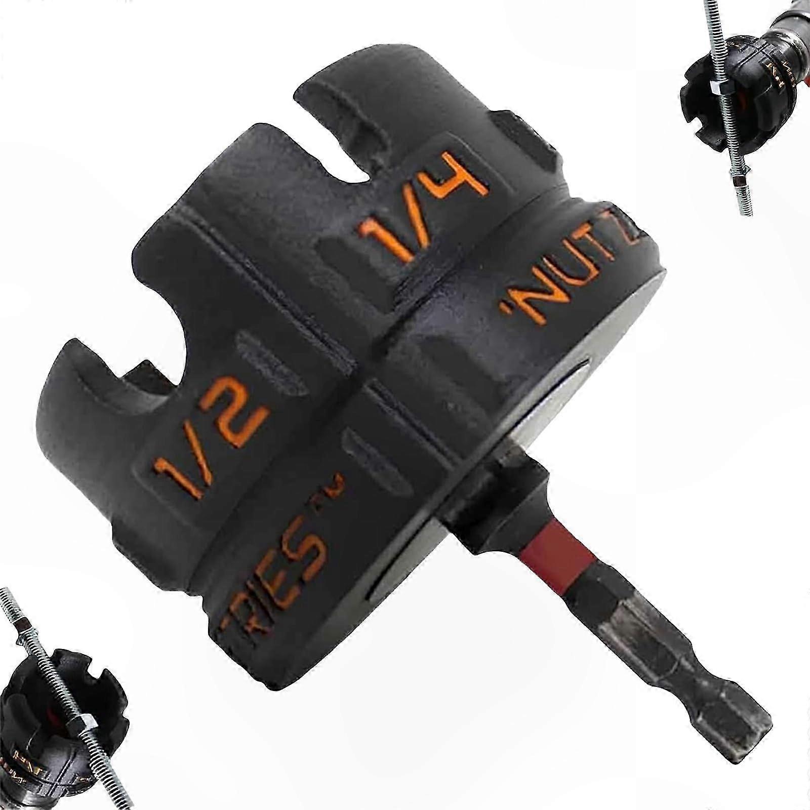Hex Shank Nut Driver for Quick Nut and Bolt Removal, Compatible with 1/4, 3/8, 1/2 Inch Rods and Conduit Racks