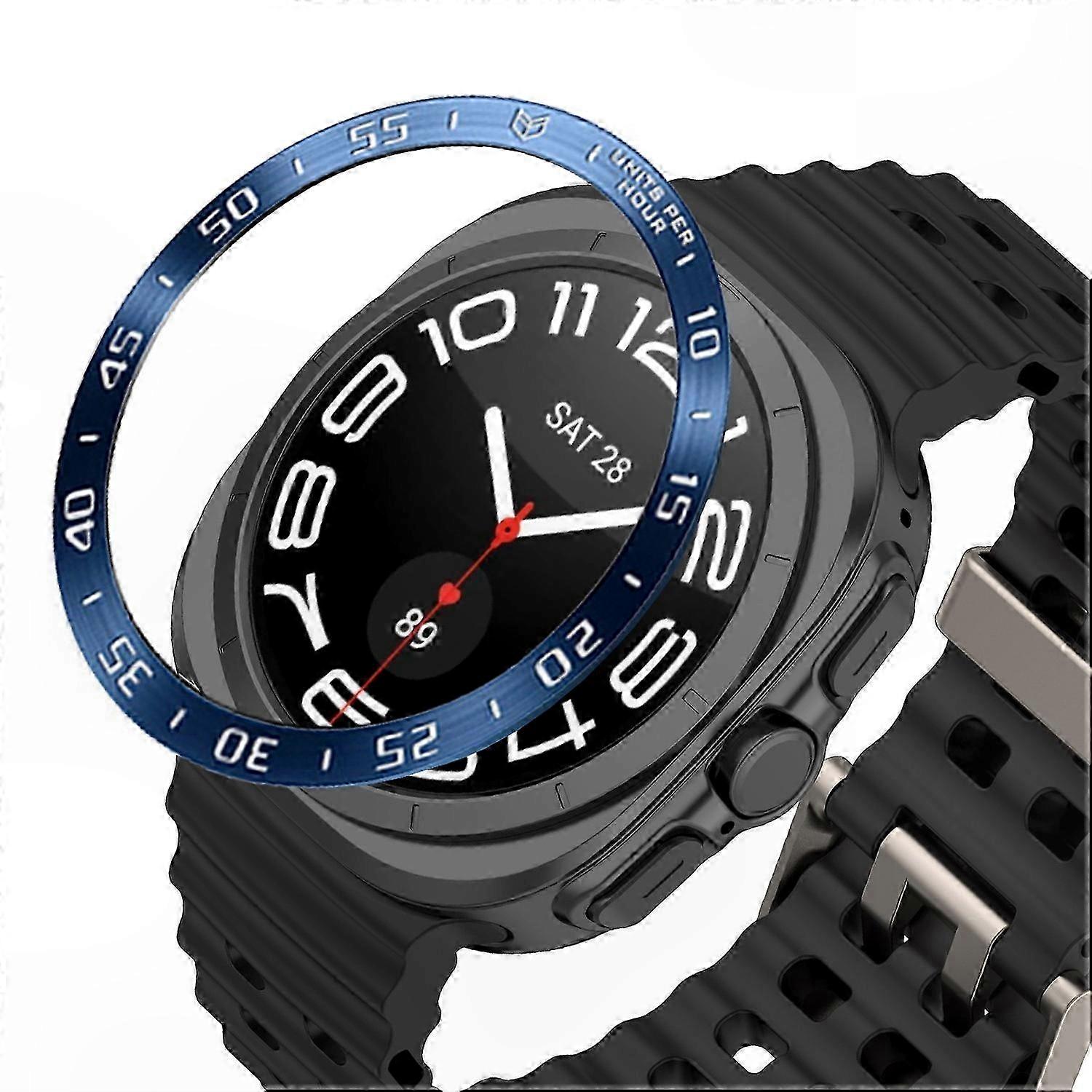 47mm Smartwatch Metal Bezel Ring Protector with Adhesive Frame Cover