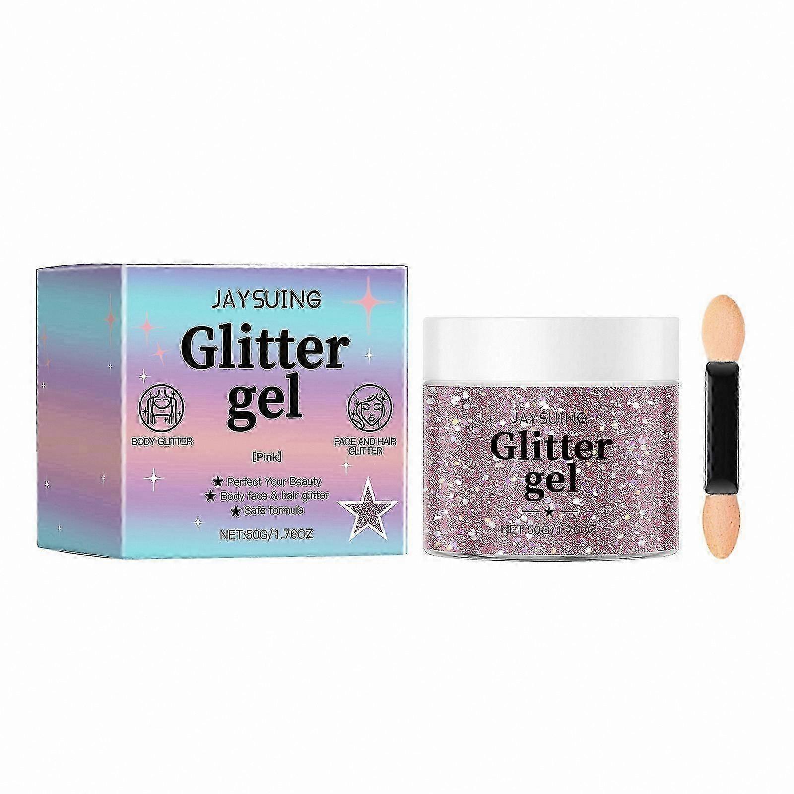 Shimmering Glitter Gel for Face, Body, and Hair with Light-Responsive Color Shift Effect