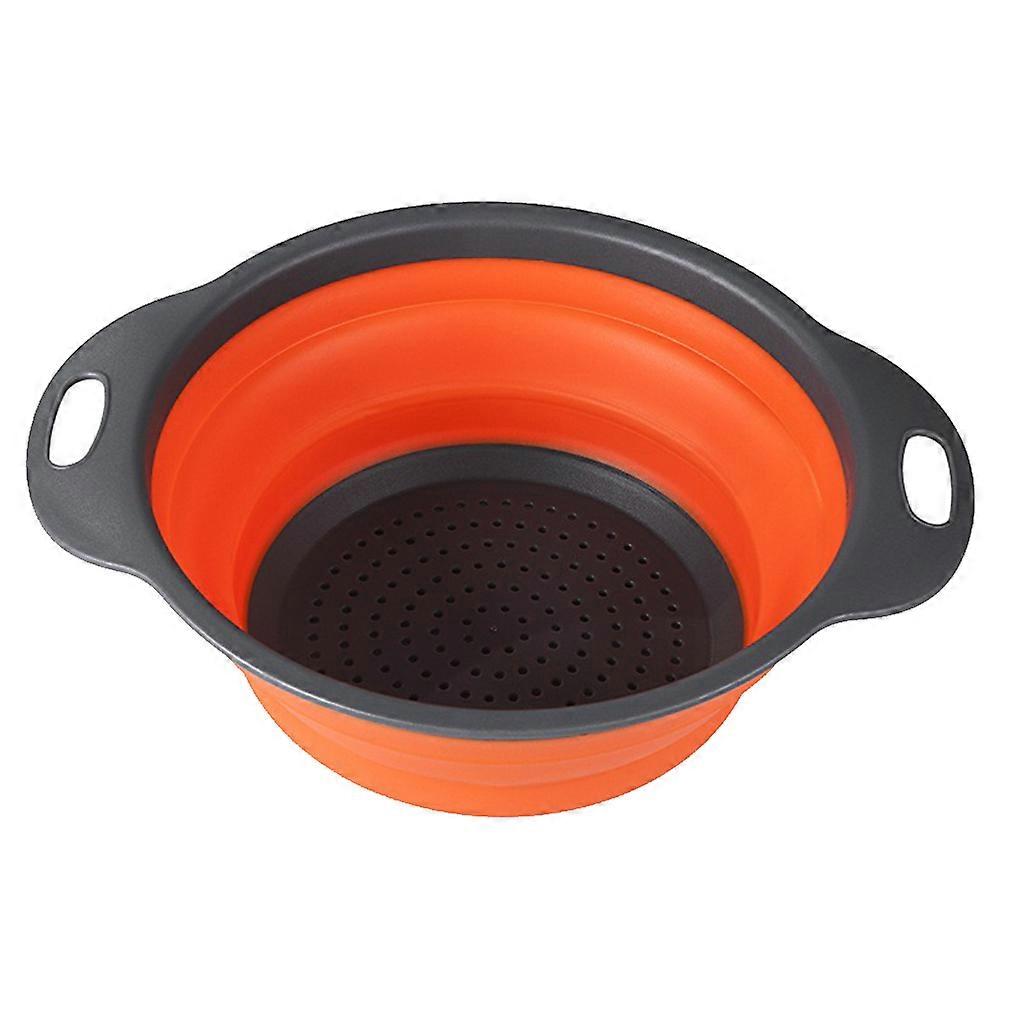 2 Pieces Colander Round Solid Color Drying Handgrip Restaurant Strainer
