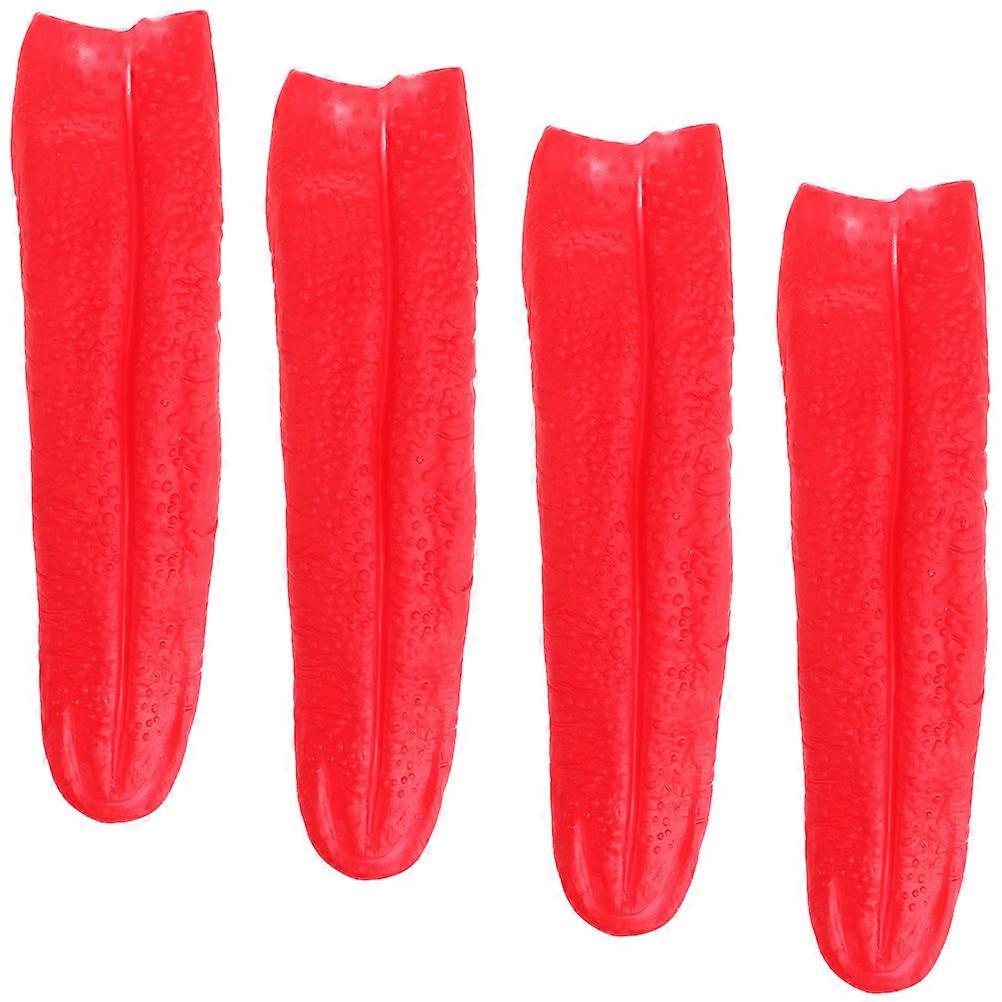 Big Plastic Tongue Long Tongue Prop for Stage Performance 8Pcs Red Set