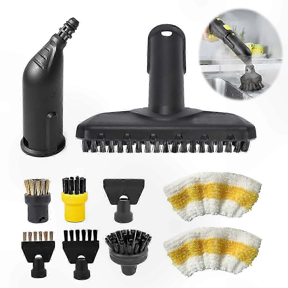 Multi-Purpose Steam Cleaner Kit with Nozzles and Brushes for Versatile Cleaning Tasks