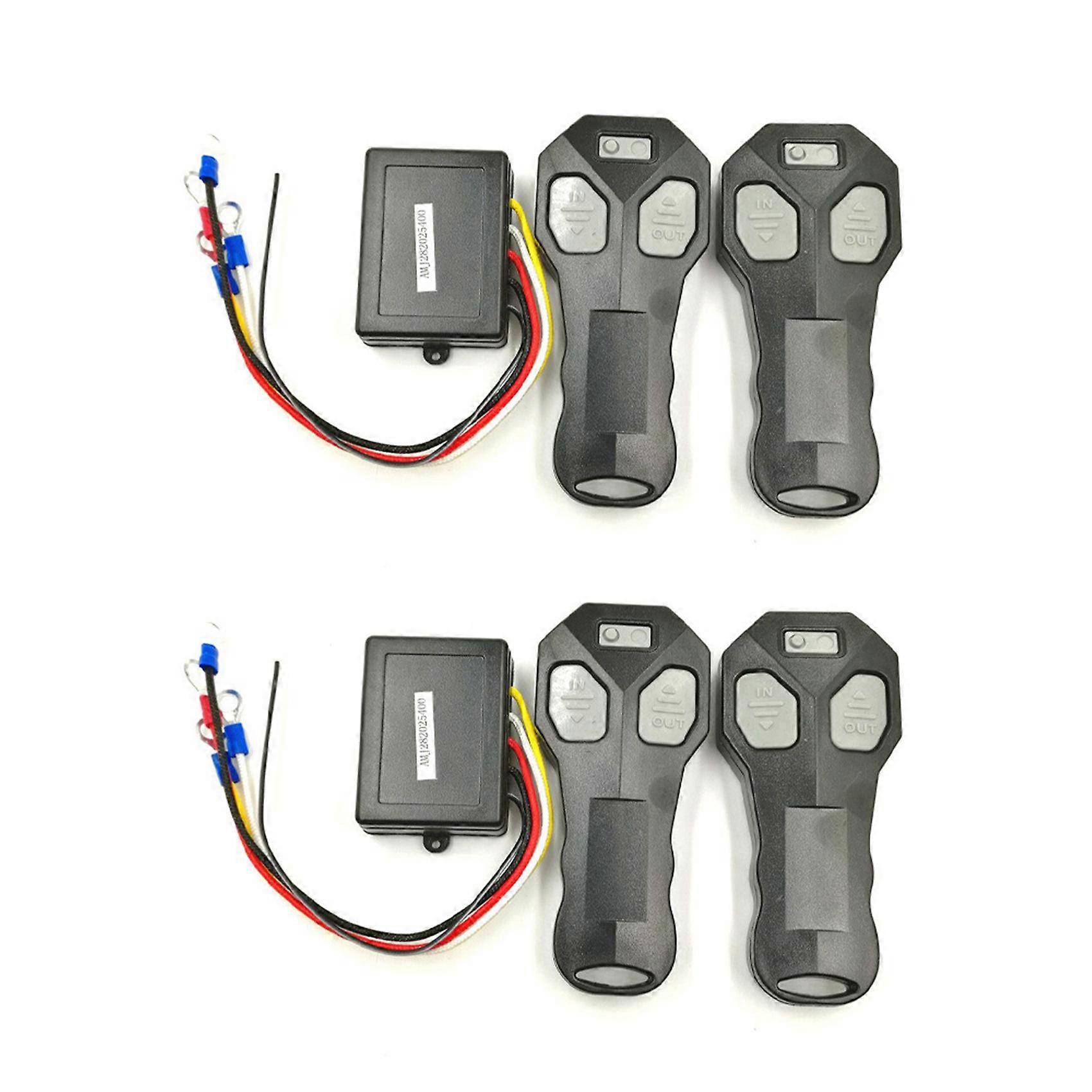 2Set Universal Car Wireless Winch Remote Control with Twin Handset Two Matched Transmitters