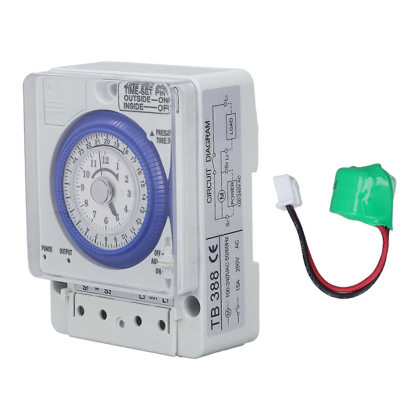 Mechanical Time Control Switch Clock Type Flame Retardant PC Housing Timer Switch for Kitchen 100240VAC