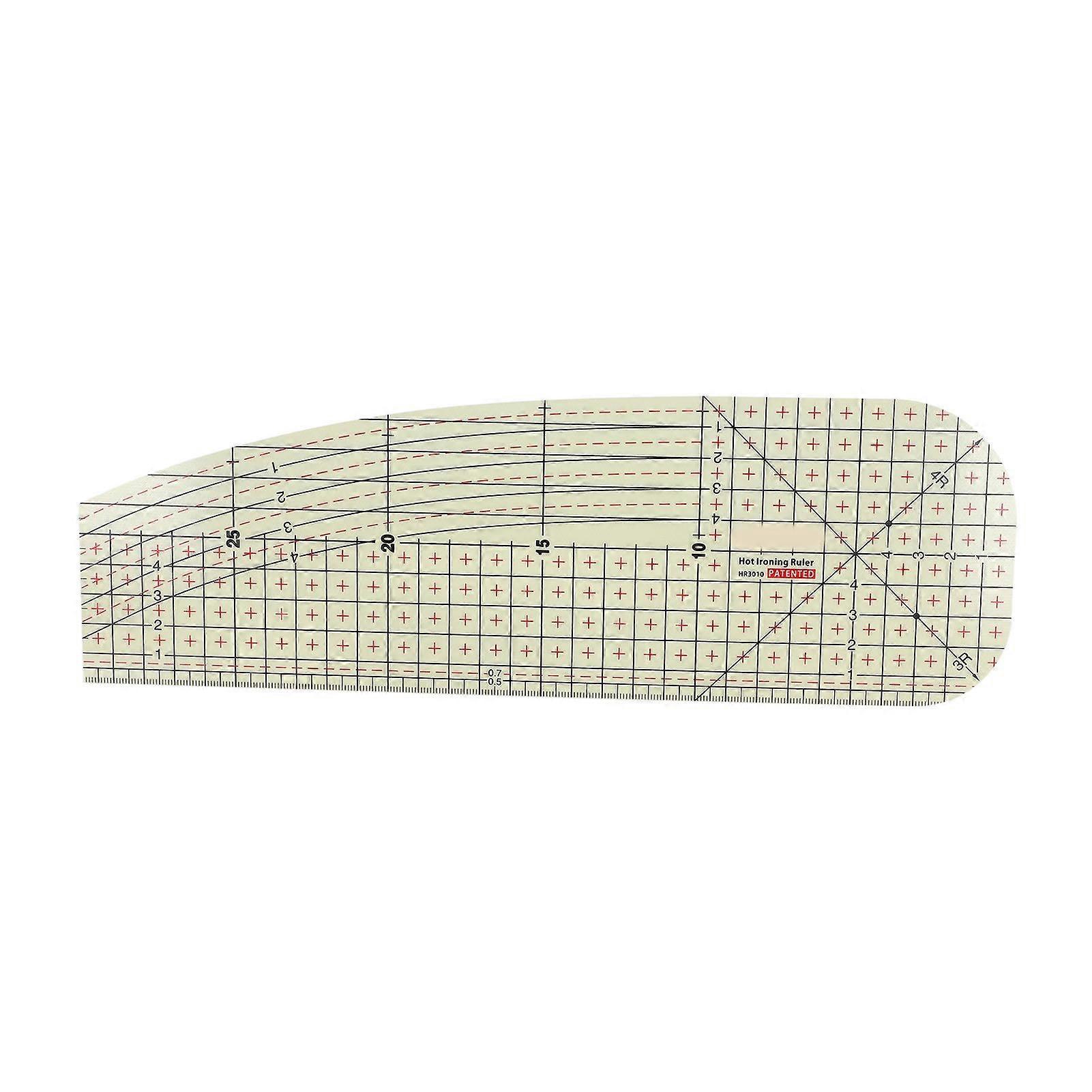Hot Hem Ruler High Temperature Resistance Hot Ironing Measuring Tool for Electric Iron Home Ironing WorkHR3010