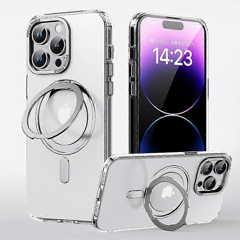 Magnetic for iPhone 15 Pro Max/15 Ultra Case with Invisible Stand [Compatible with MagSafe]Shockproof Protective Slim Ring Holder 15 Pro Max/ 15 Ultra