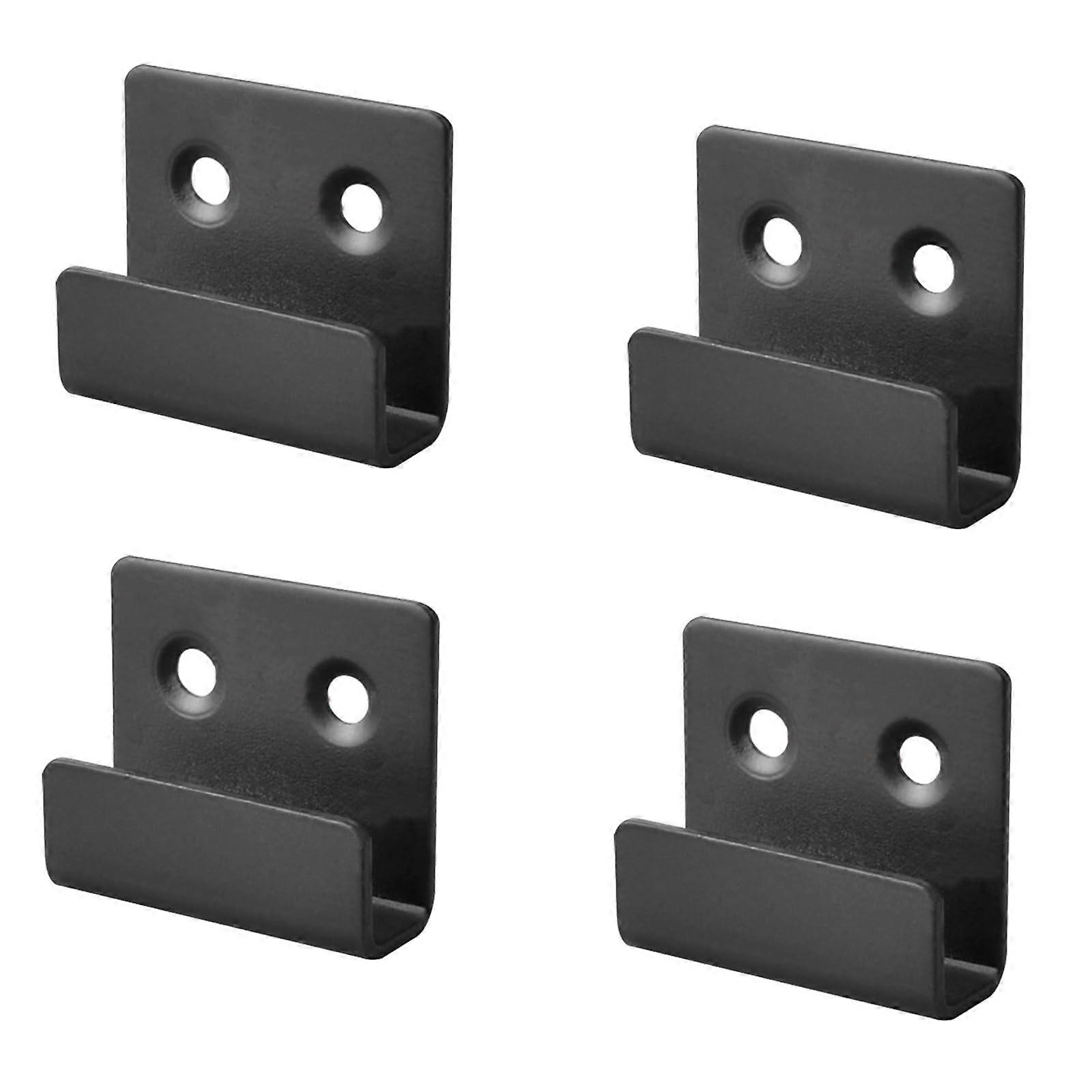 Ceramic Tile Display Bracket 4Pcs Stainless Steel Wall Hooks Flat J Hooks Black Picture Hanger Brackets Inner Width 20mm